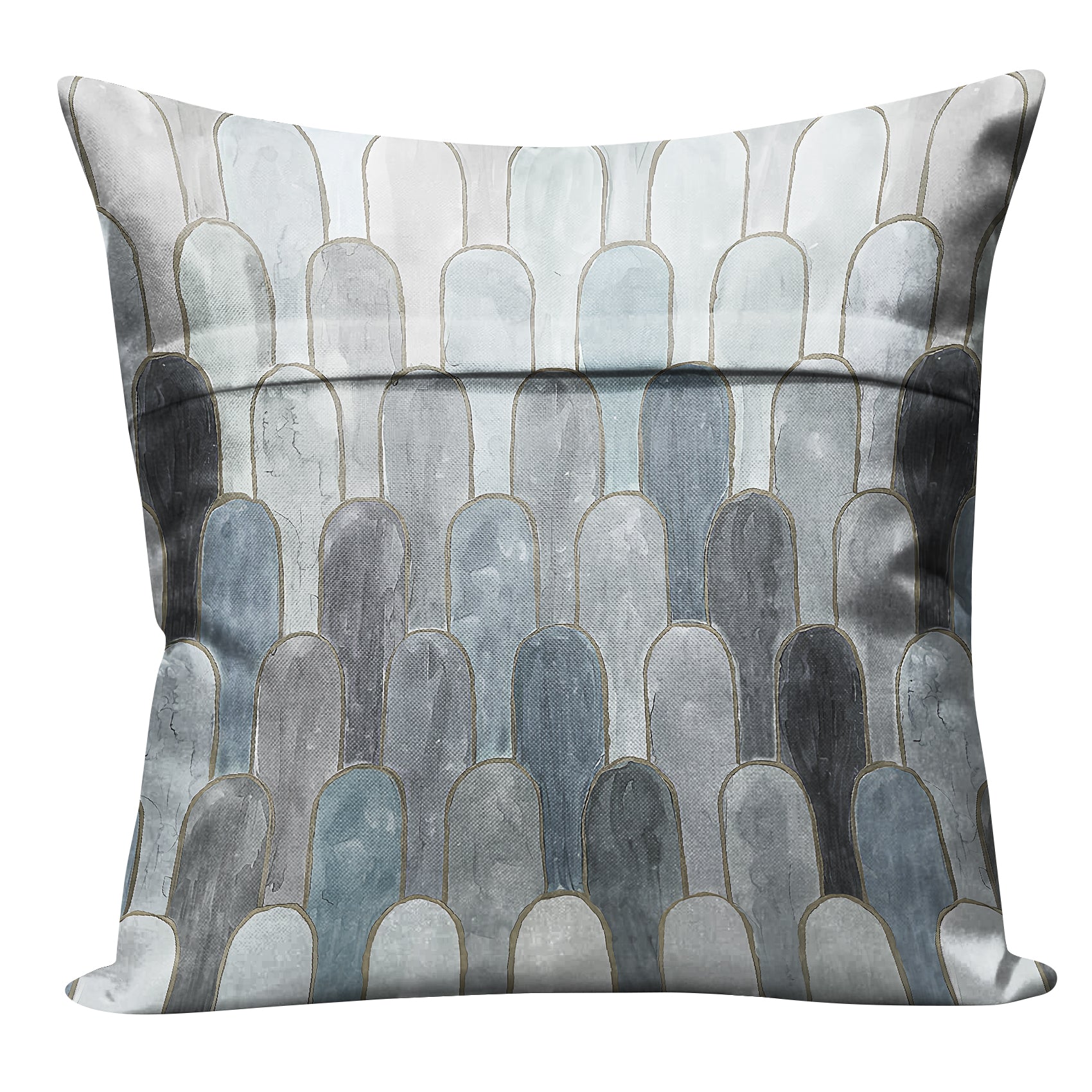 NICOBAR GREY DIGITAL PRINTED CUSHION COVER (Pack of 2)