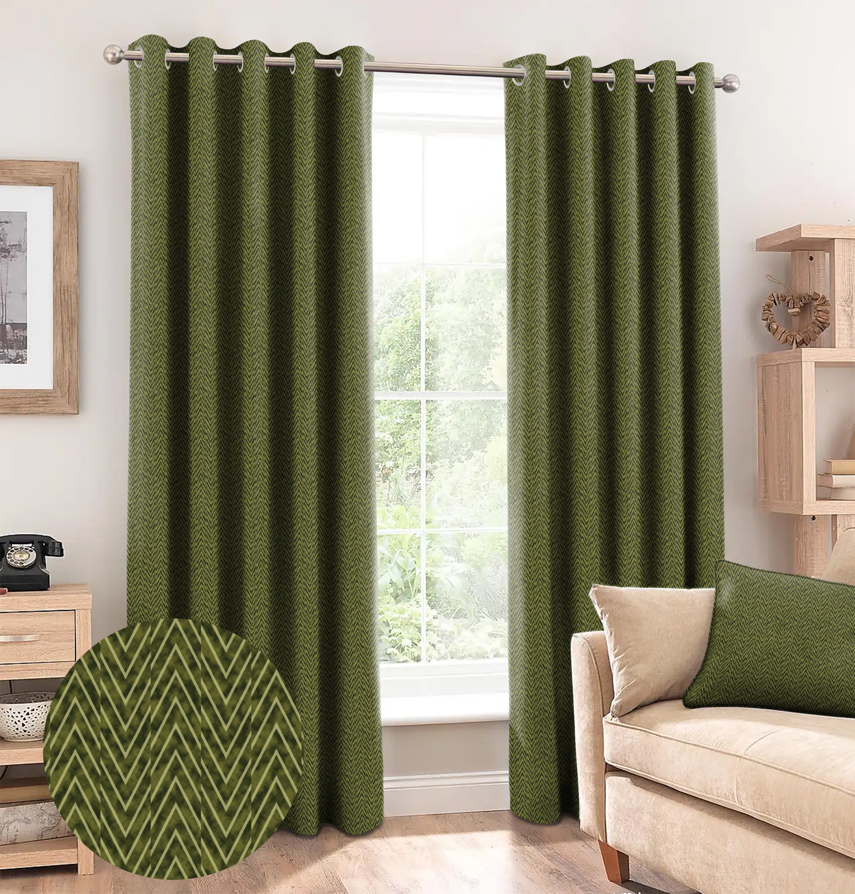 KASBAH GREEN BLACKOUT CURTAIN