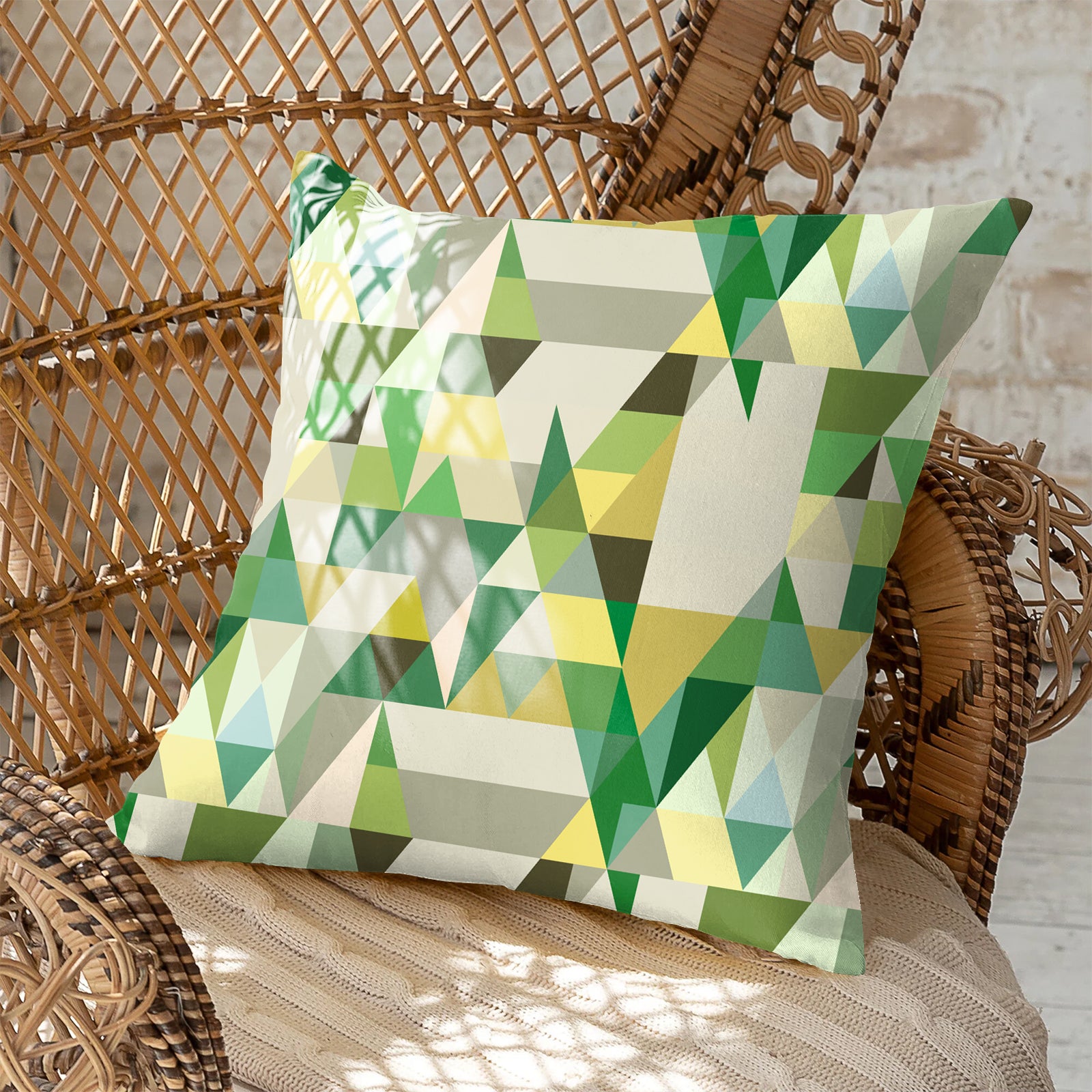 RUGA GREEN (16X16 INCH) DIGITAL PRINTED CUSHION COVER