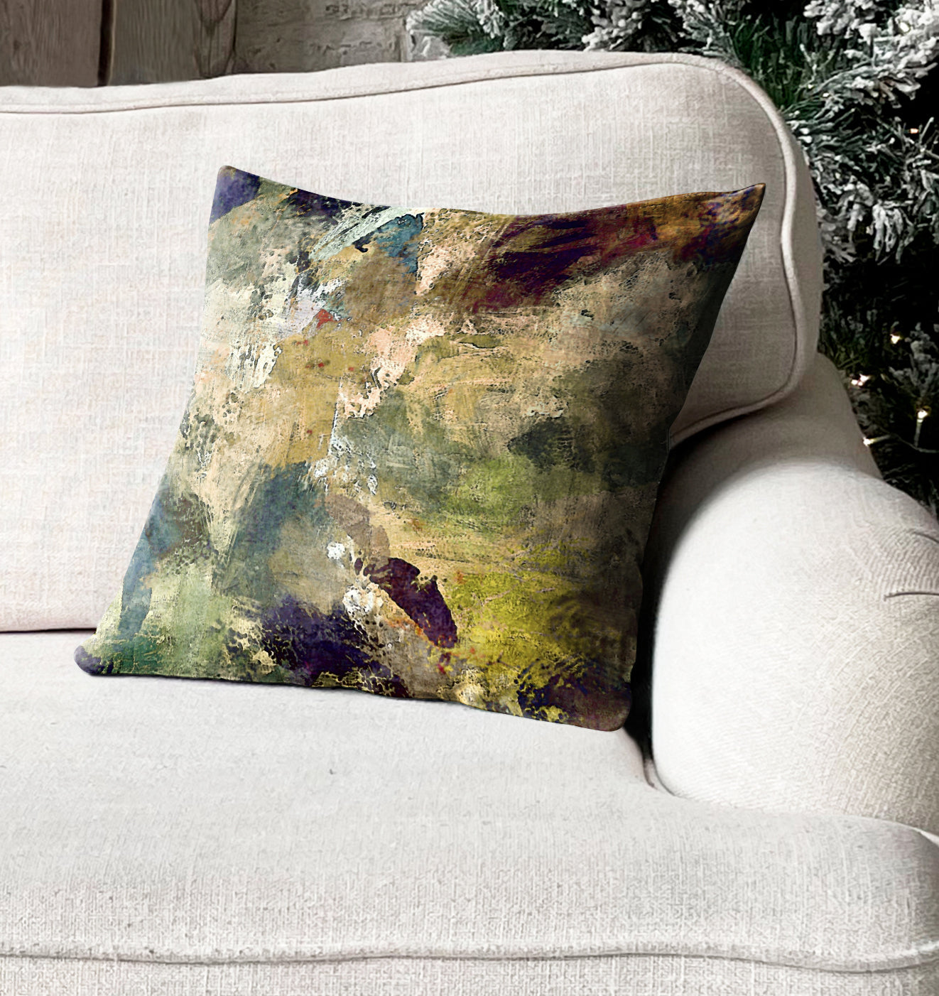 PAJARO GREEN DIGITAL PRINTED CUSHION COVER (Pack of 2)