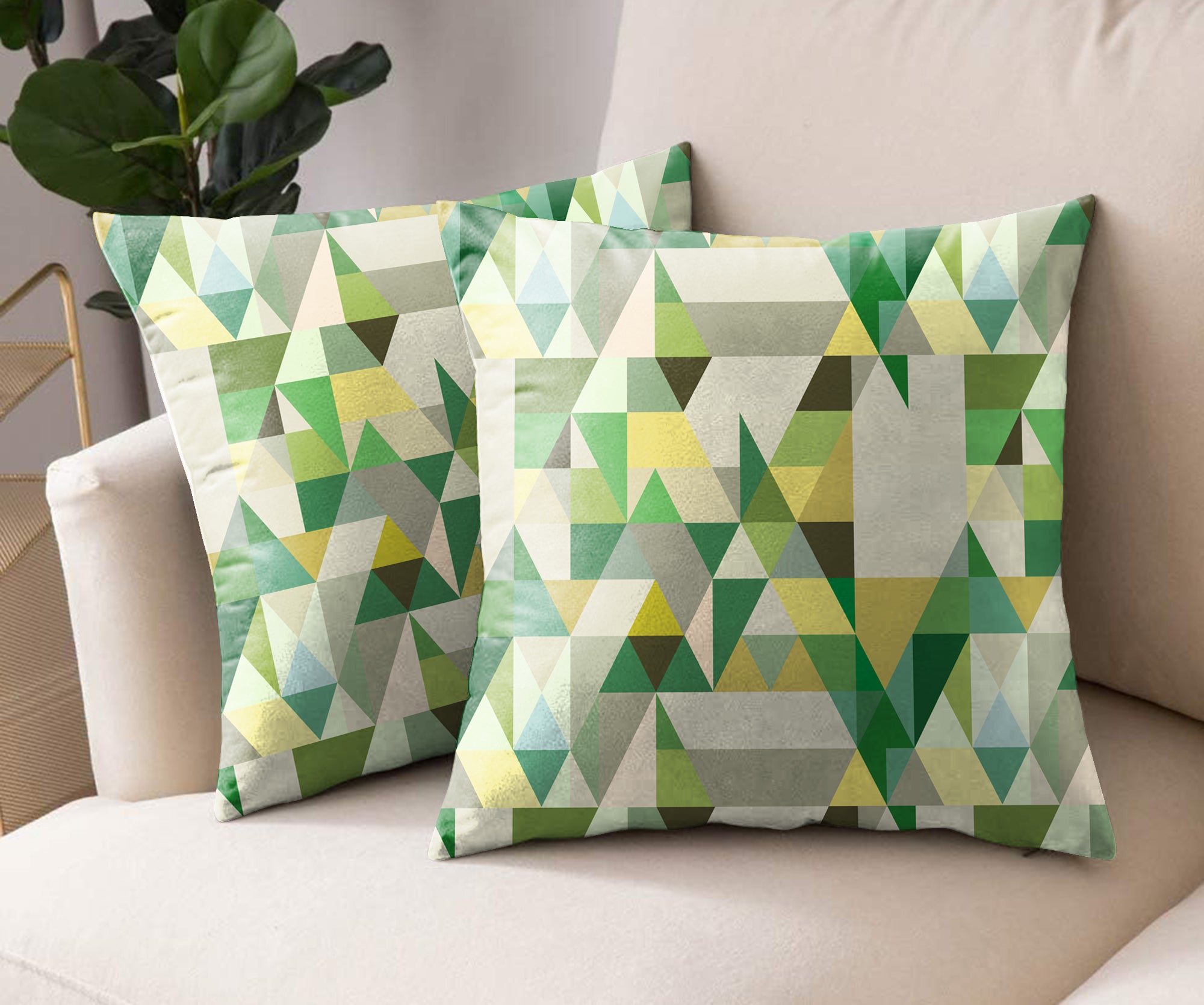 RUGA GREEN (16X16 INCH) DIGITAL PRINTED CUSHION COVER