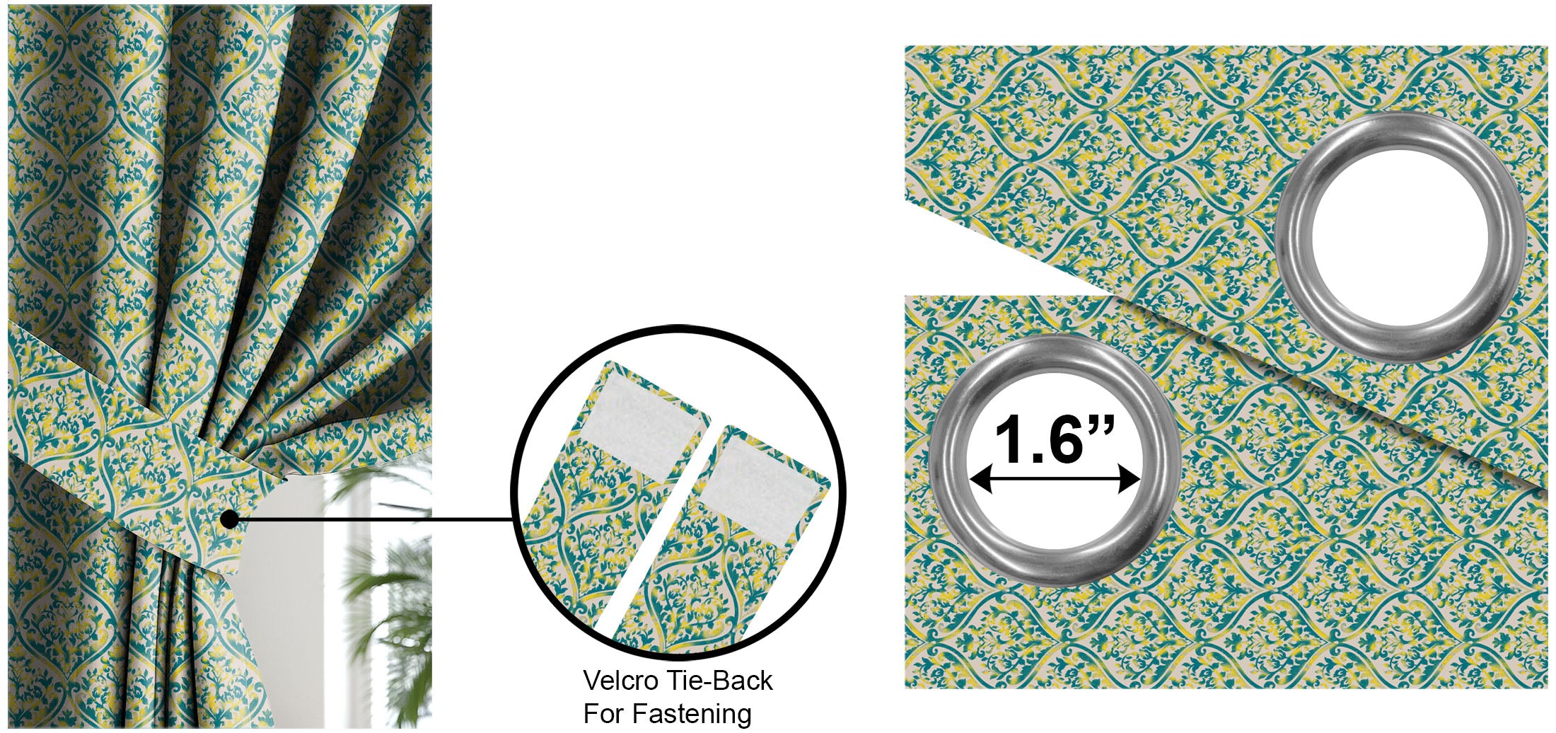 GENE GREEN PRINTED BLACKOUT CURTAIN