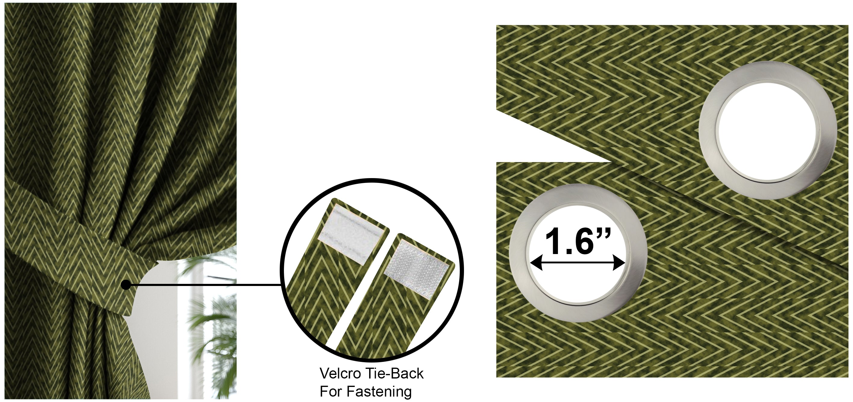 KASBAH GREEN BLACKOUT CURTAIN