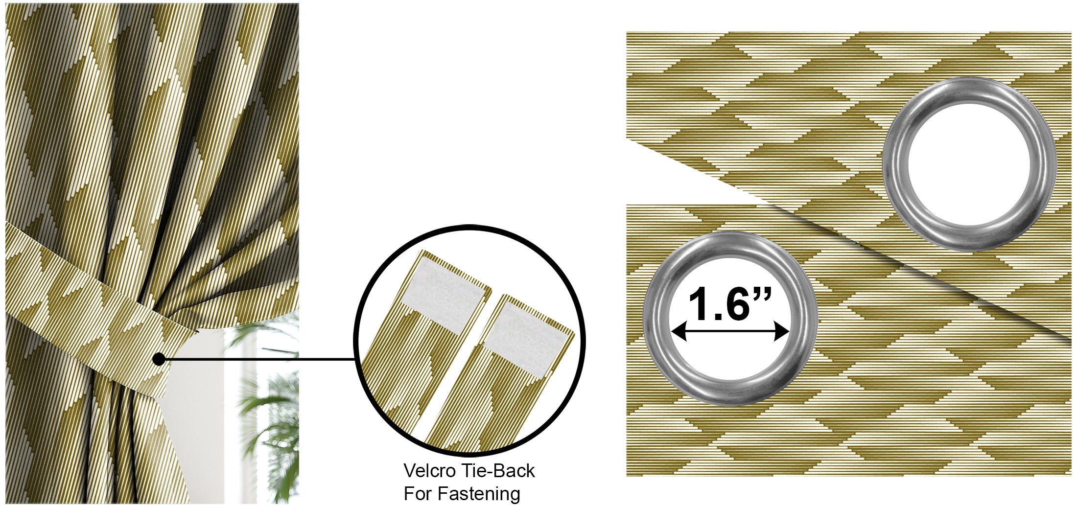 OSLO GREEN PRINTED BLACKOUT CURTAINS
