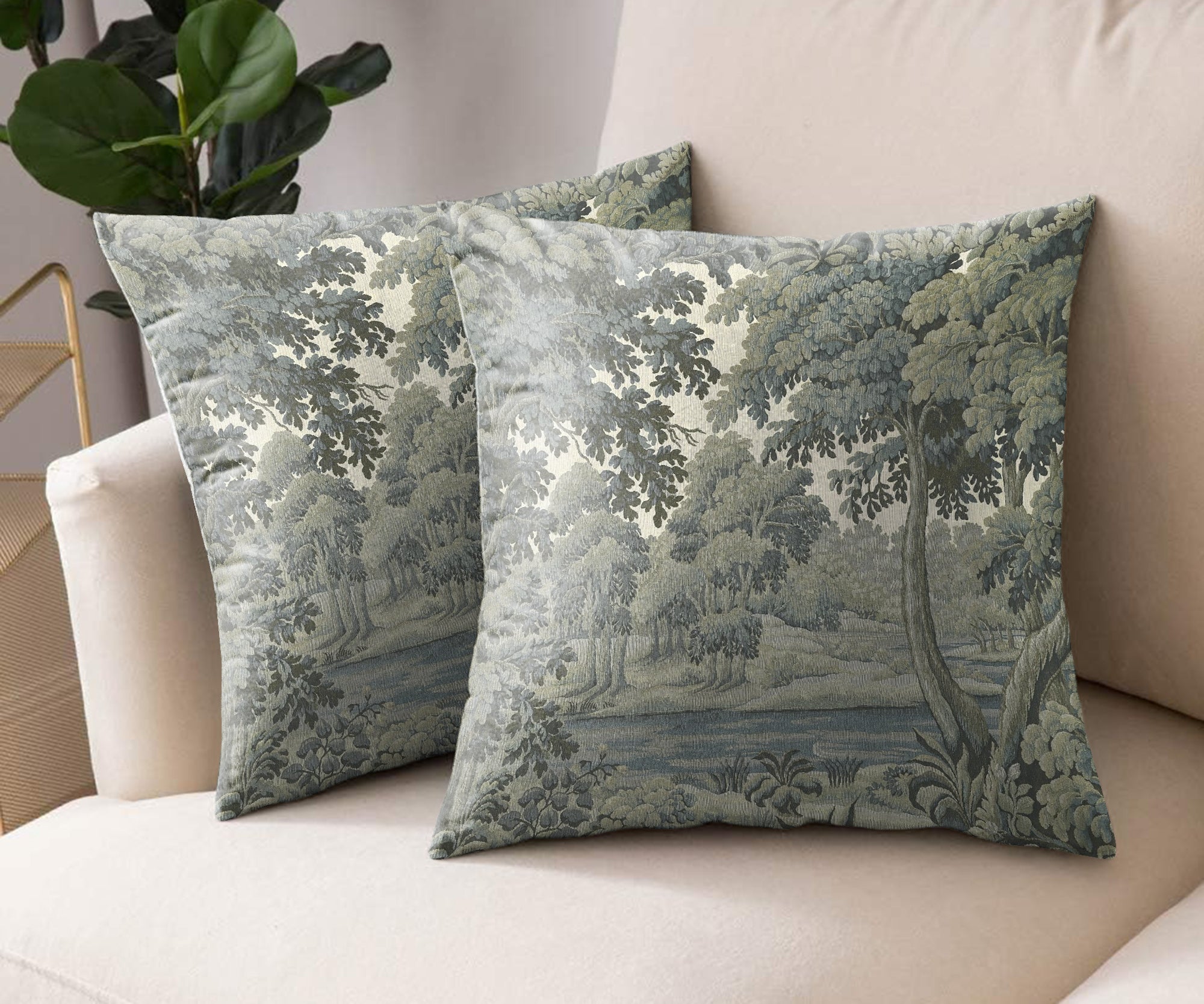 FRED GREY DIGITAL PRINTED CUSHION COVER (Pack of 2)