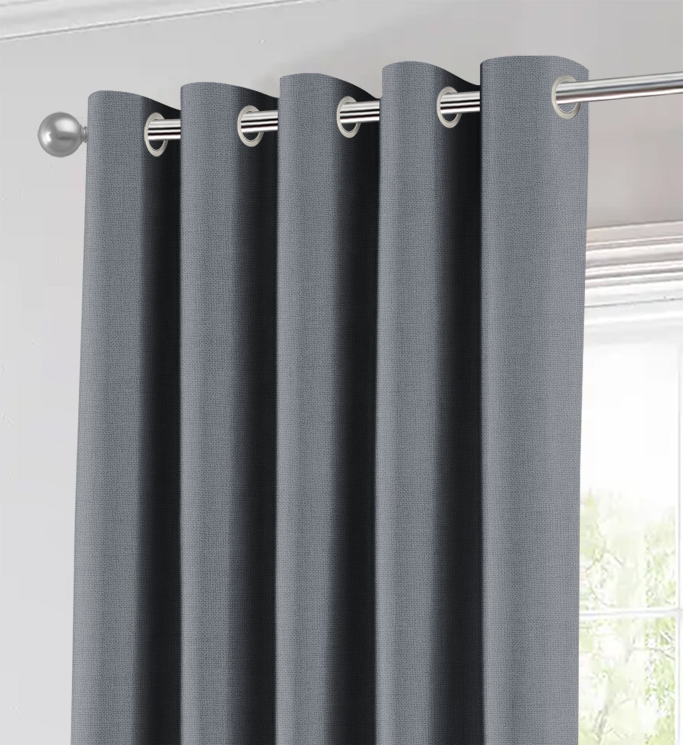 KASBAH-06 GREY BLACKOUT CURTAINS