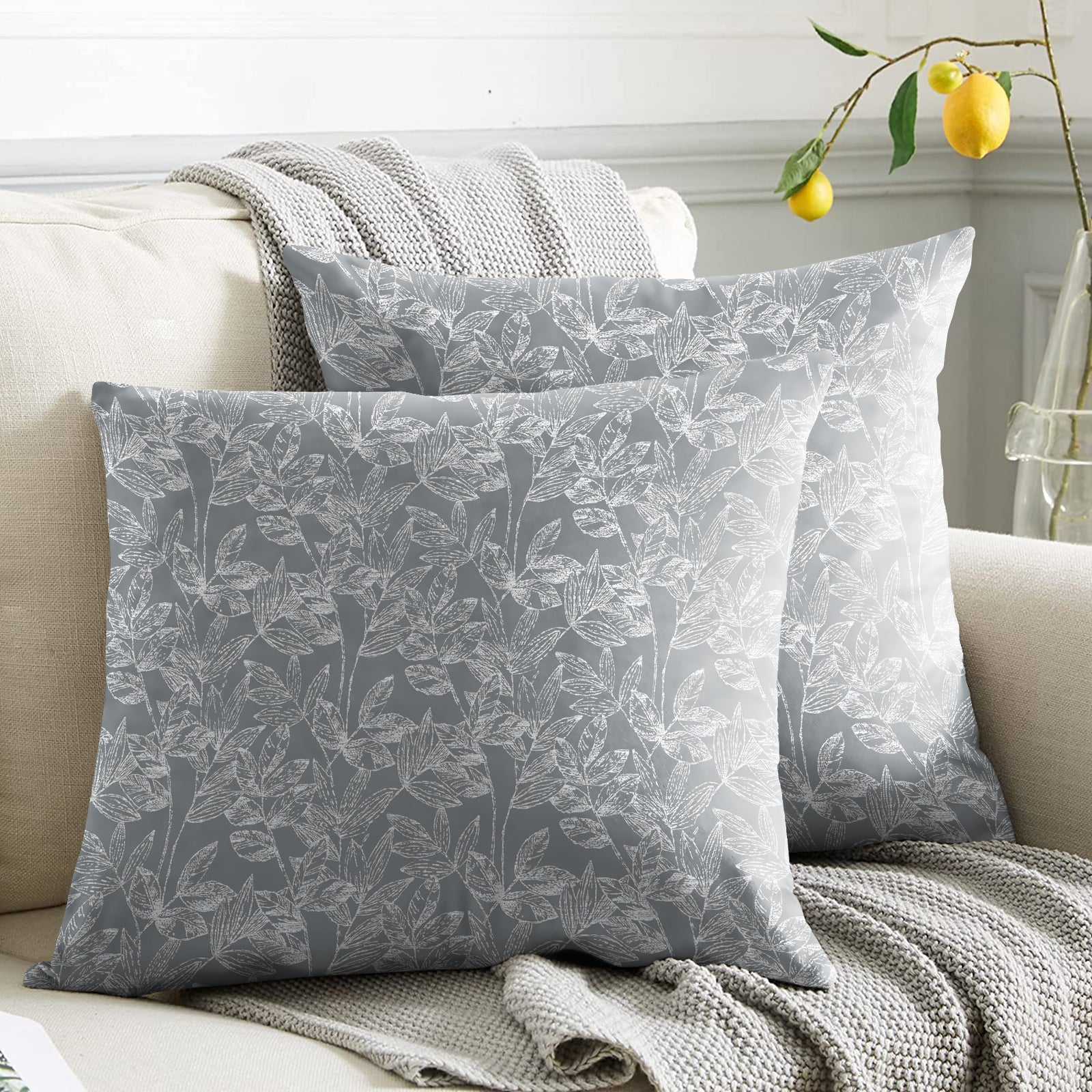 MEADOW GREY (16X16 INCH) DIGITAL PRINTED CUSHION COVER