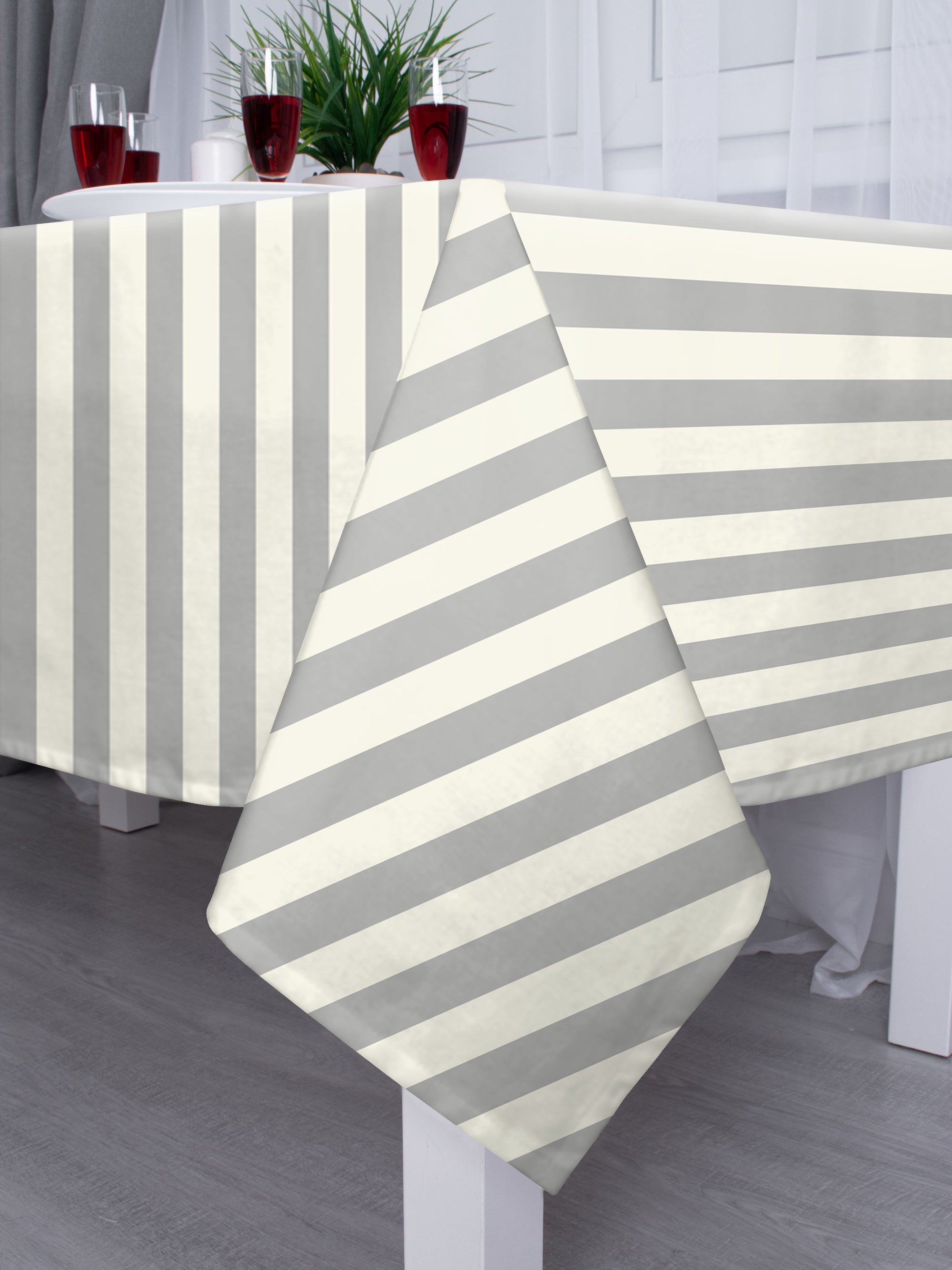 SPRING GALLERY BIG STRIPE Grey Table Cloth