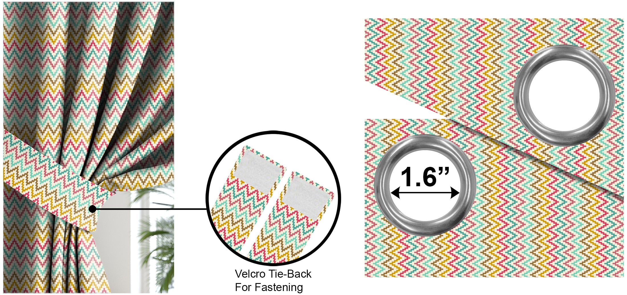 DYKE HEATHER CURTAIN BLACKOUT PRINTED