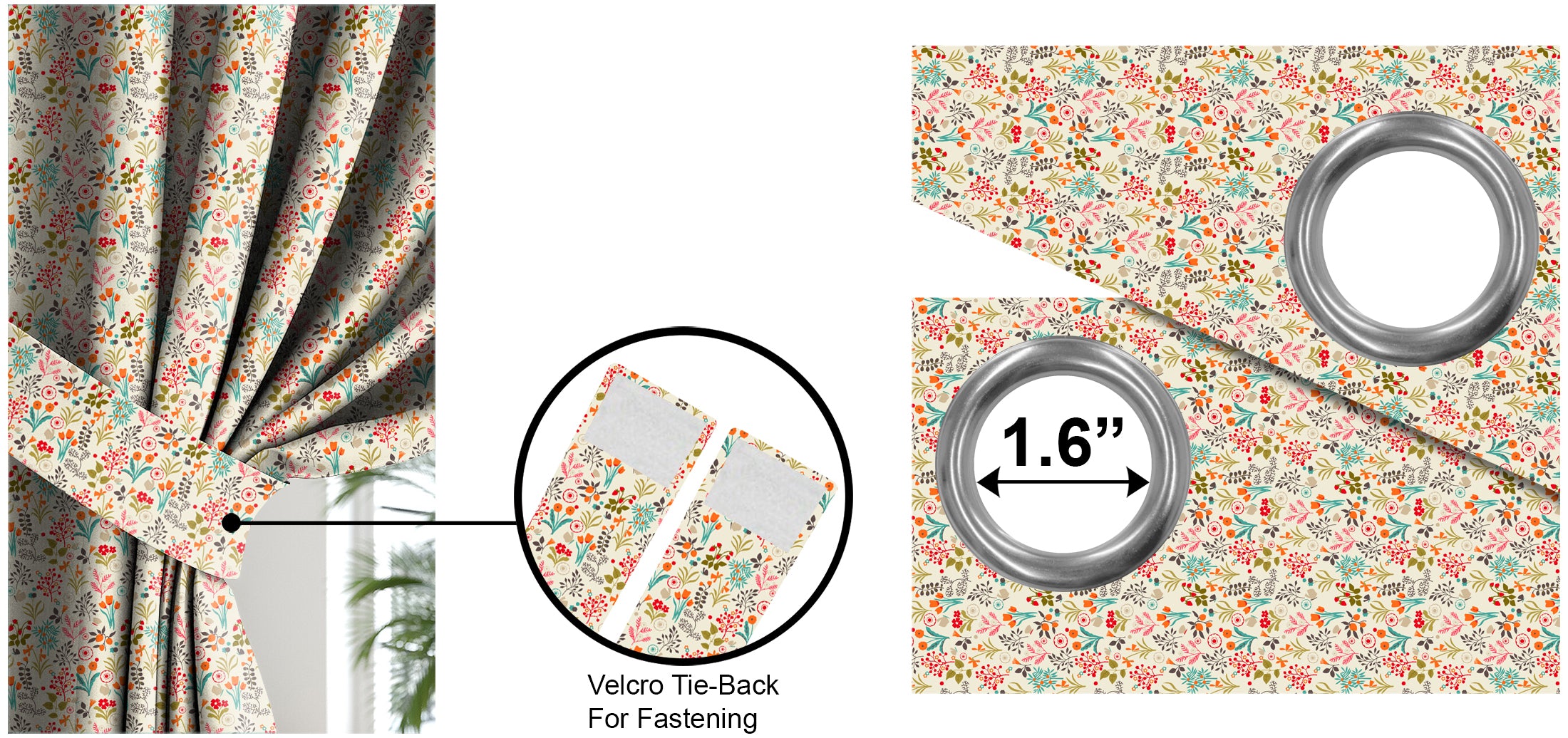 COCO HEATHER CURTAIN BLACKOUT PRINTED