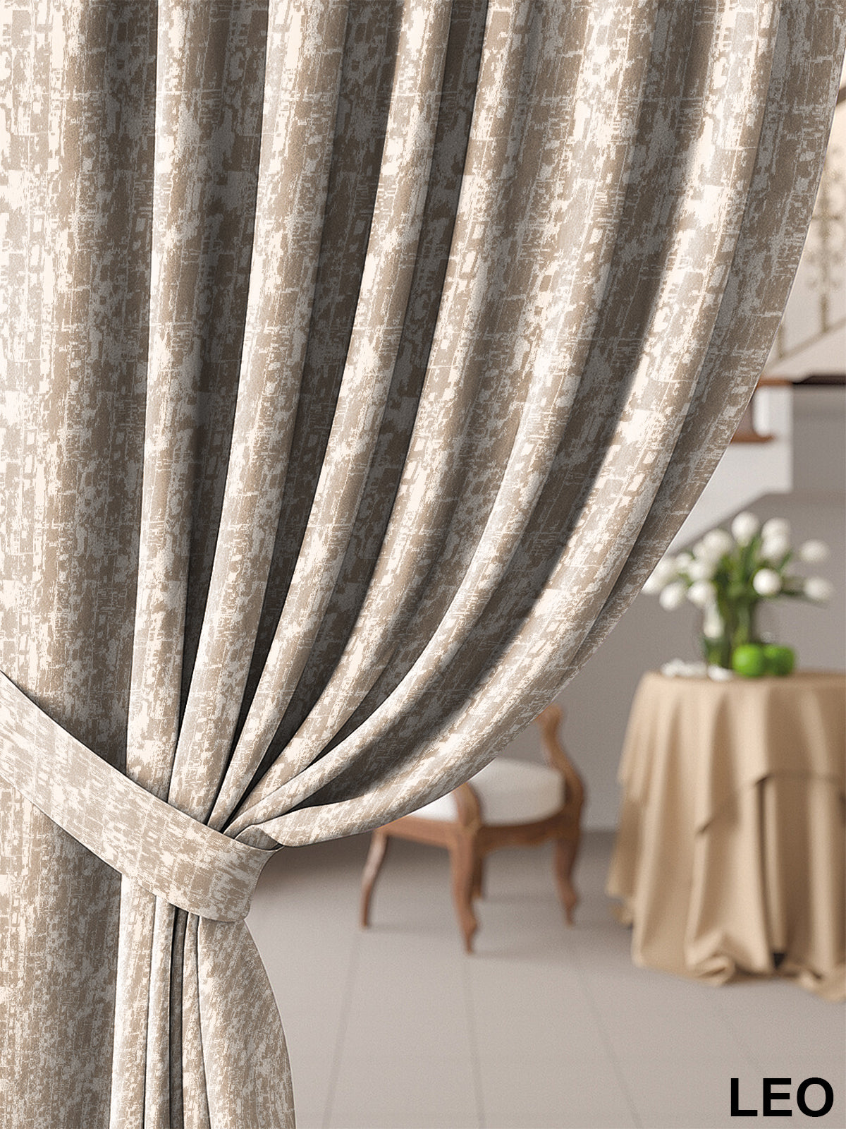 LEO L-BROWN BLACKOUT CURTAINS