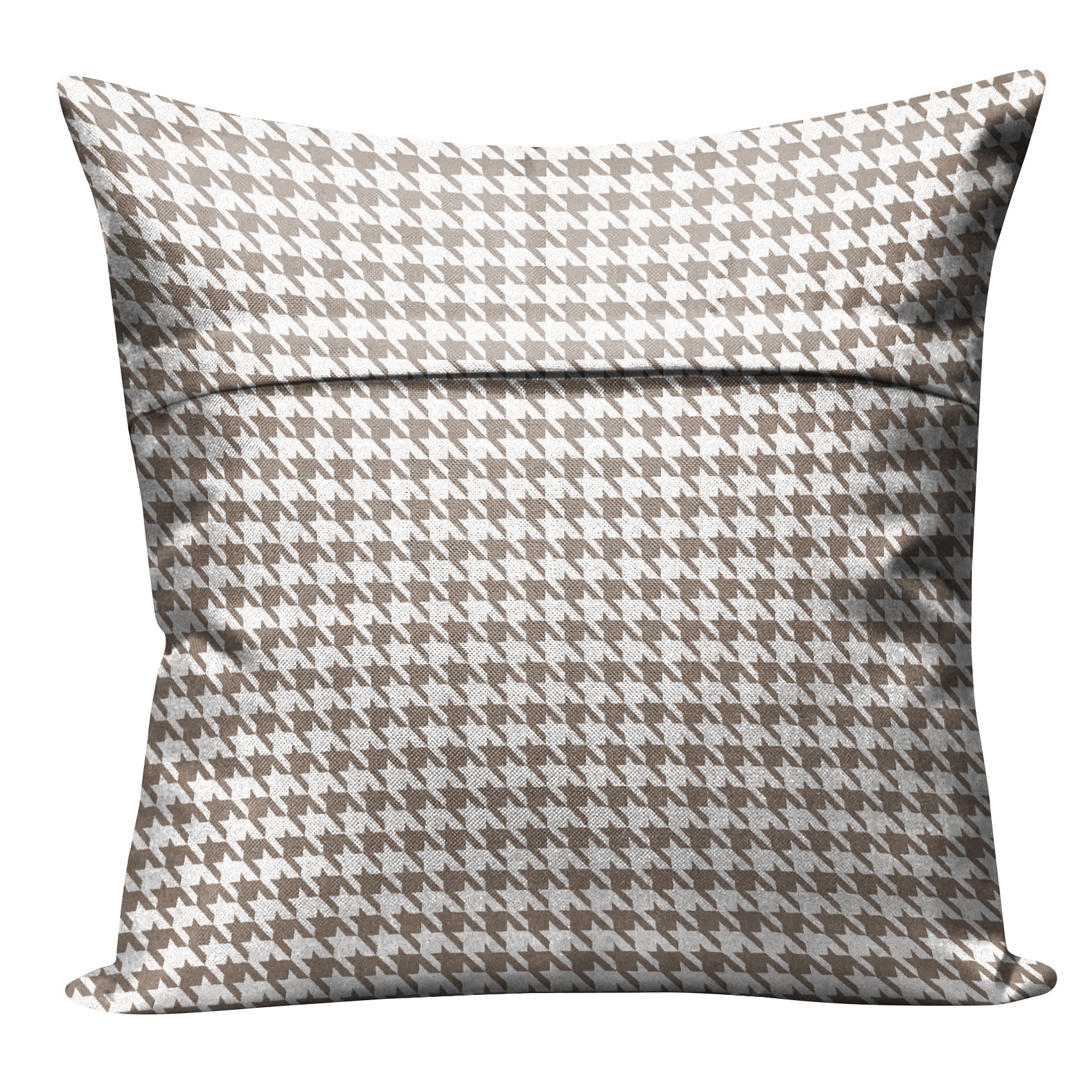 HOUNDSTOOTH L BROWN DIGITAL PRINTED CUSHION COVER (Pack of 2)