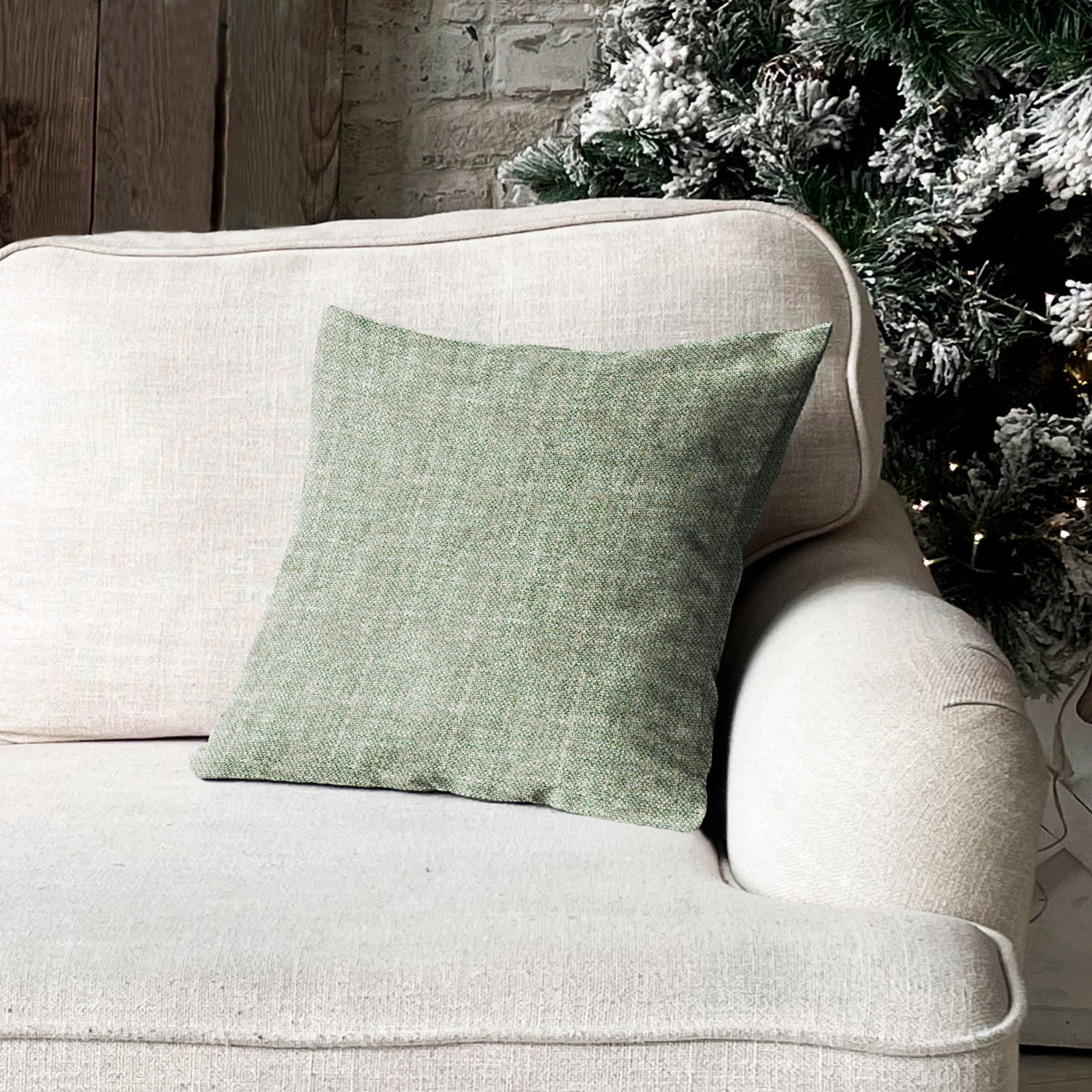 LINEA L-GREEN DIGITAL PRINTED CUSHION COVER (Pack of 2)