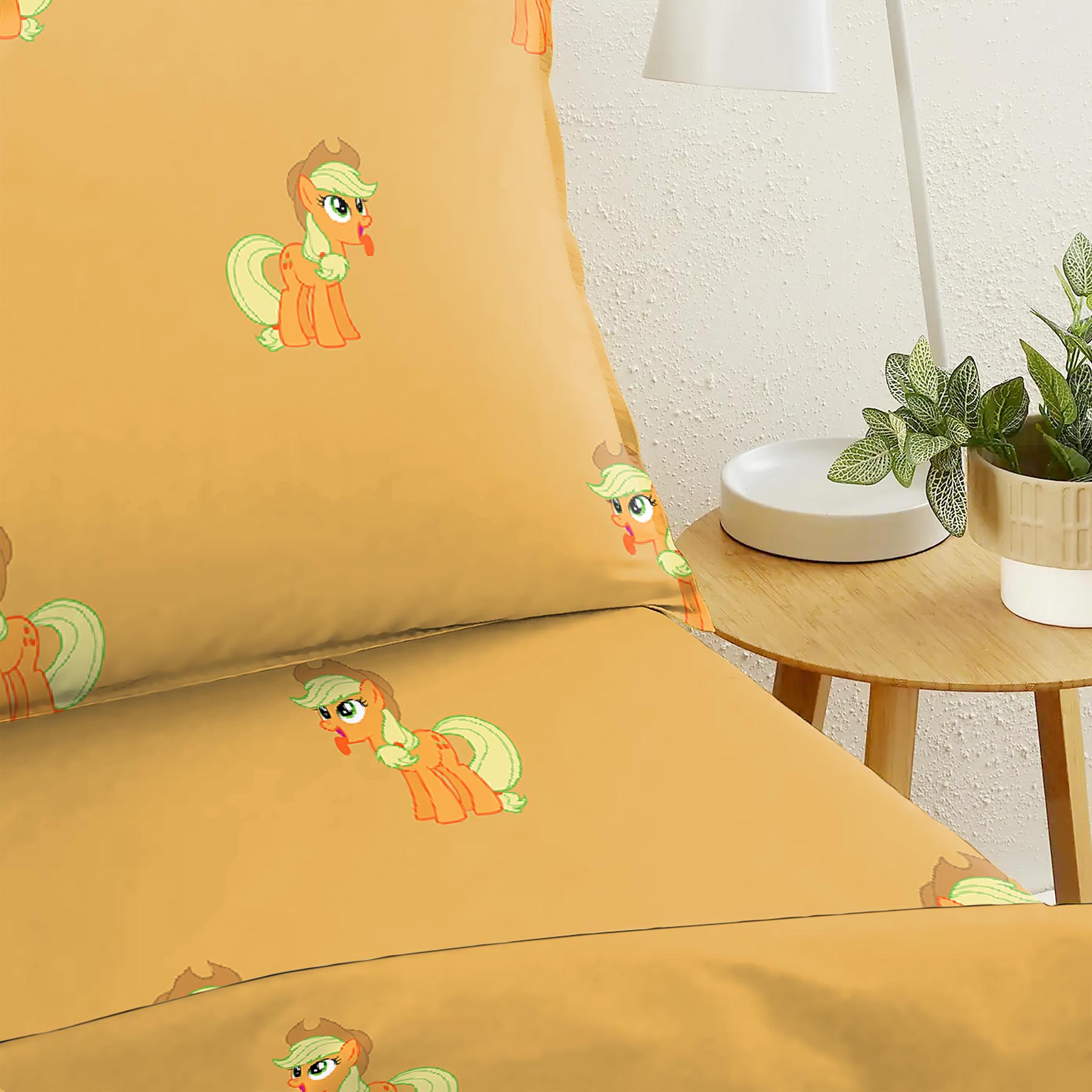 Bedcover Applejack Light Orange for Single Bed with Pillow Covers King Size (60" X 90")