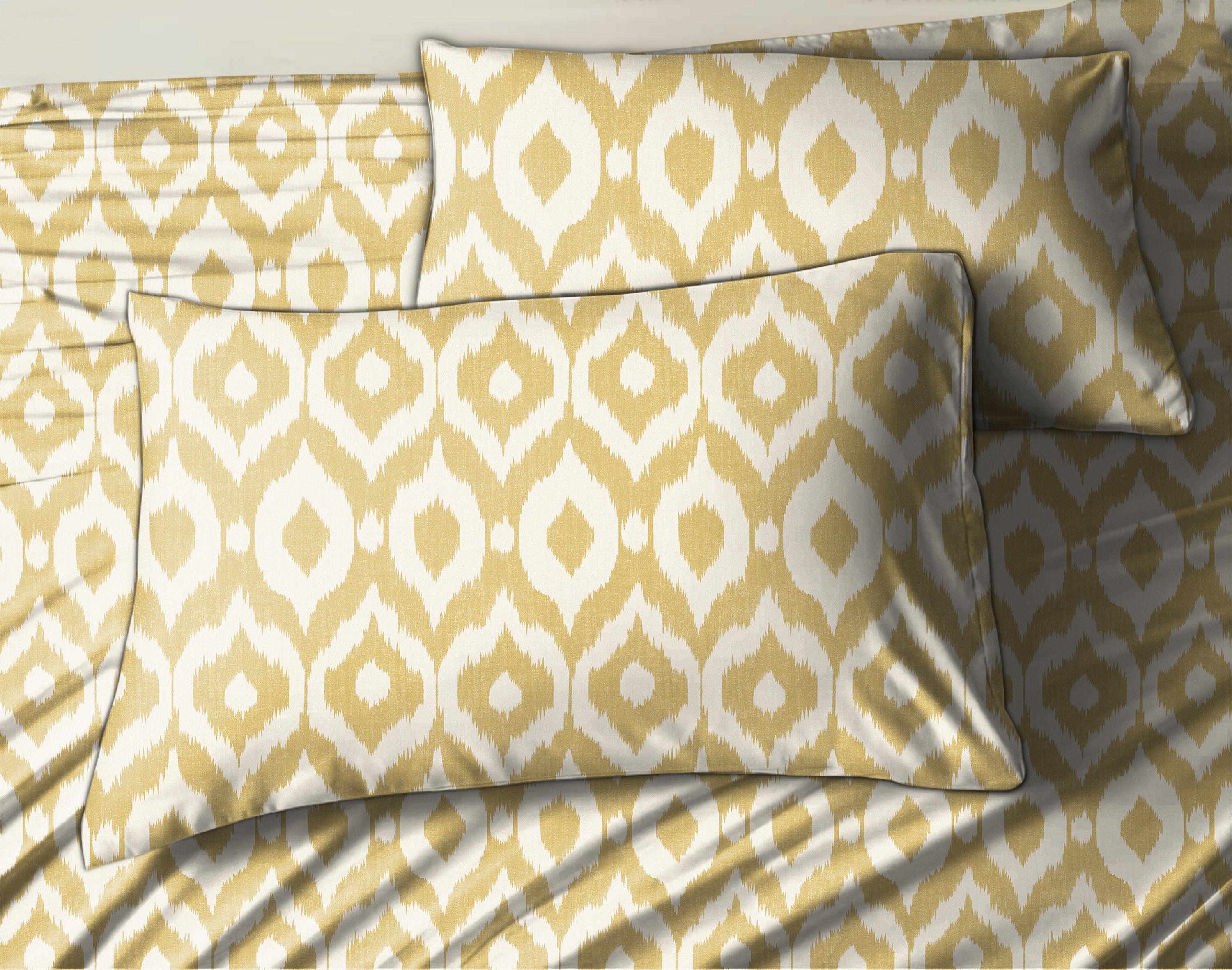 Bedcover Bistre Beige for Double Bed with 2 Pillow Covers King Size (104" X 90")