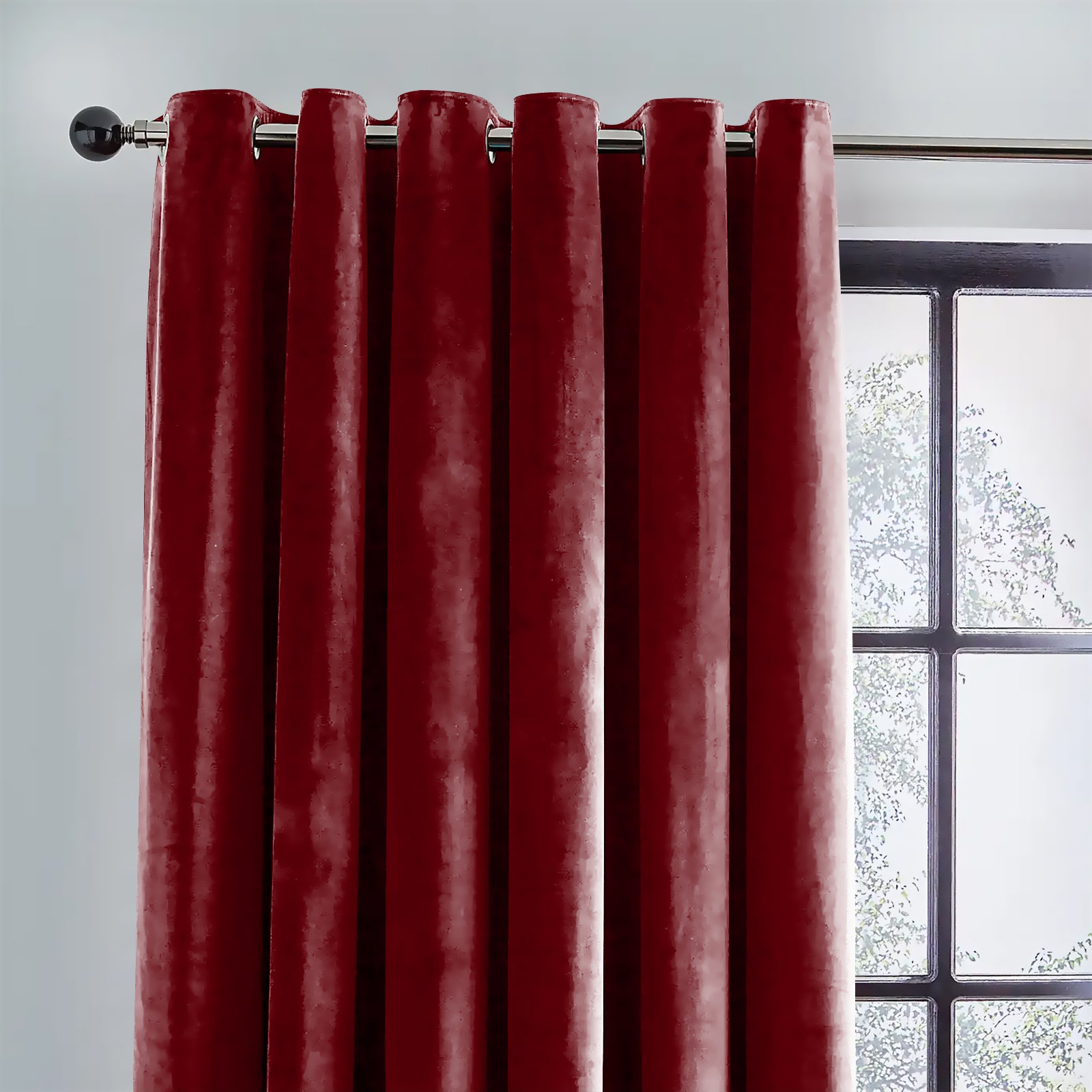 RAINBOW VELVET MAROON CURTAINS