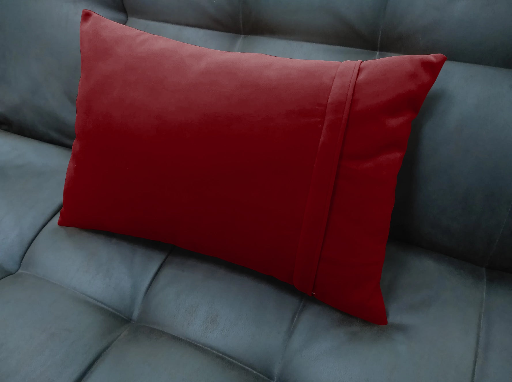 CASABLEU VELVET RECTANGULAR CUSHION COVER THROW PILLOW COVER FOR LIVING ROOM COUCH SINGLE SOFA, COLOURFUL MODERN 12 X 18 INCHES / 30 X 45 CM (COLOUR - MAROON) (Pack of 2)