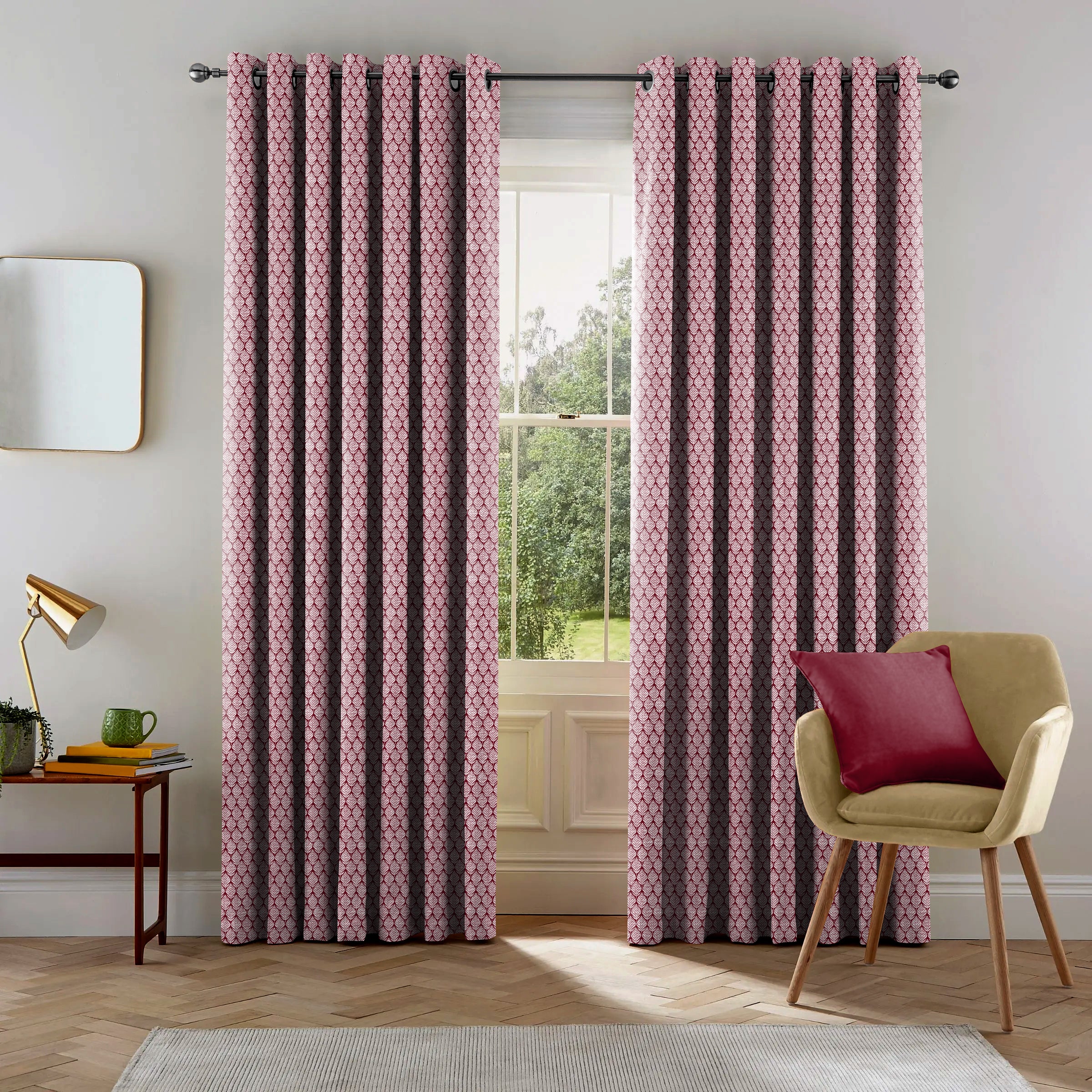 WILLOW MAROON BLACKOUT CURTAIN