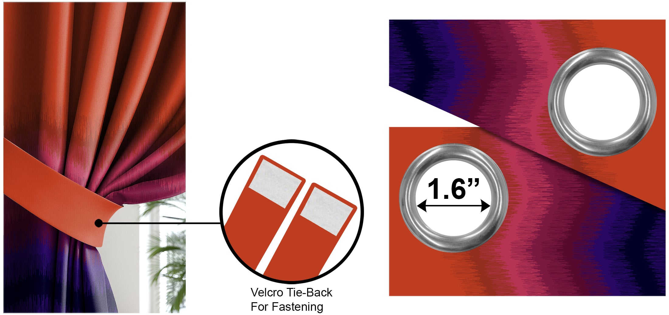 KUDO MAROON PRINTED BLACKOUT CURTAIN