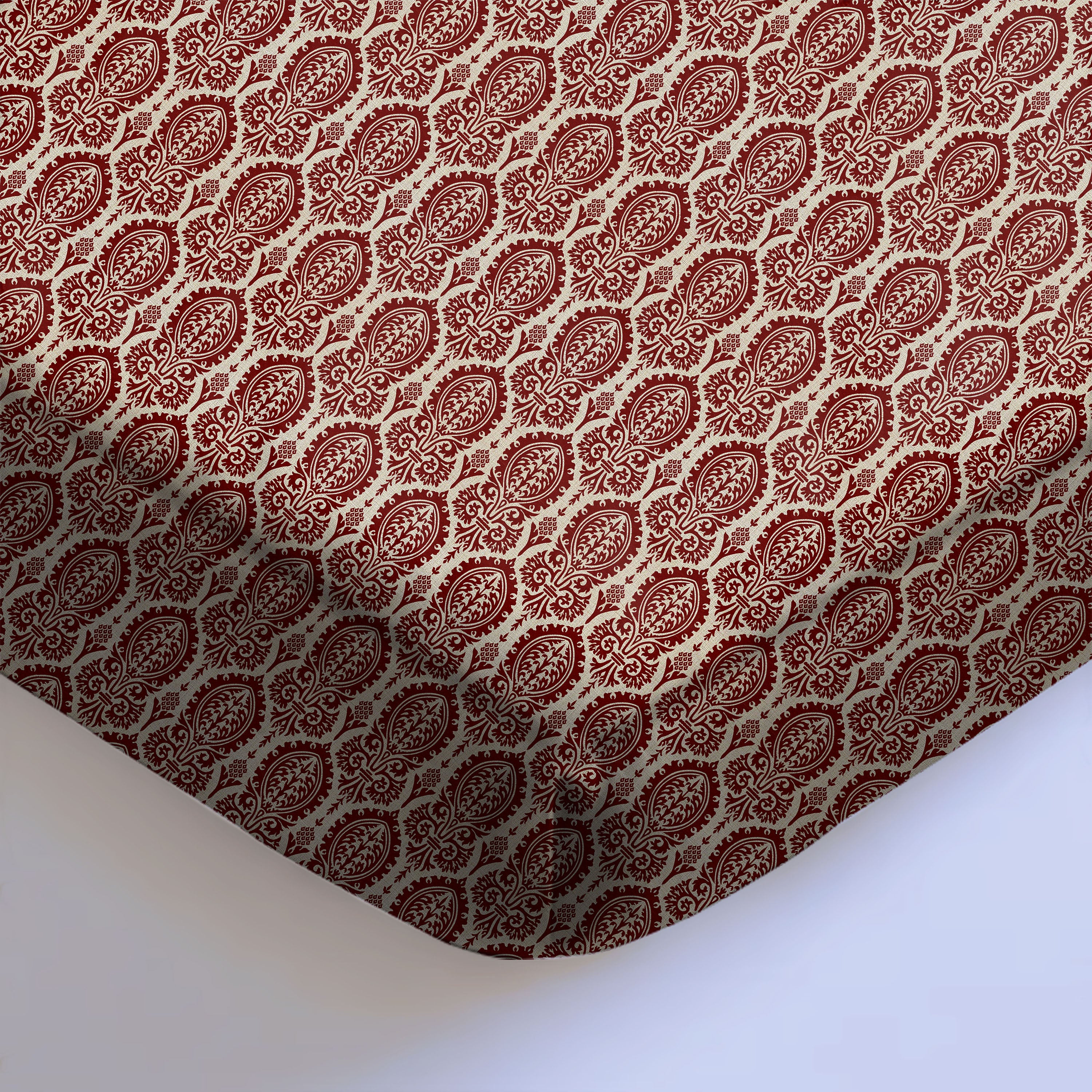 Manchester Maroon Bedcover for Double Bed with 2 Pillow Covers King Size (104" X 90")