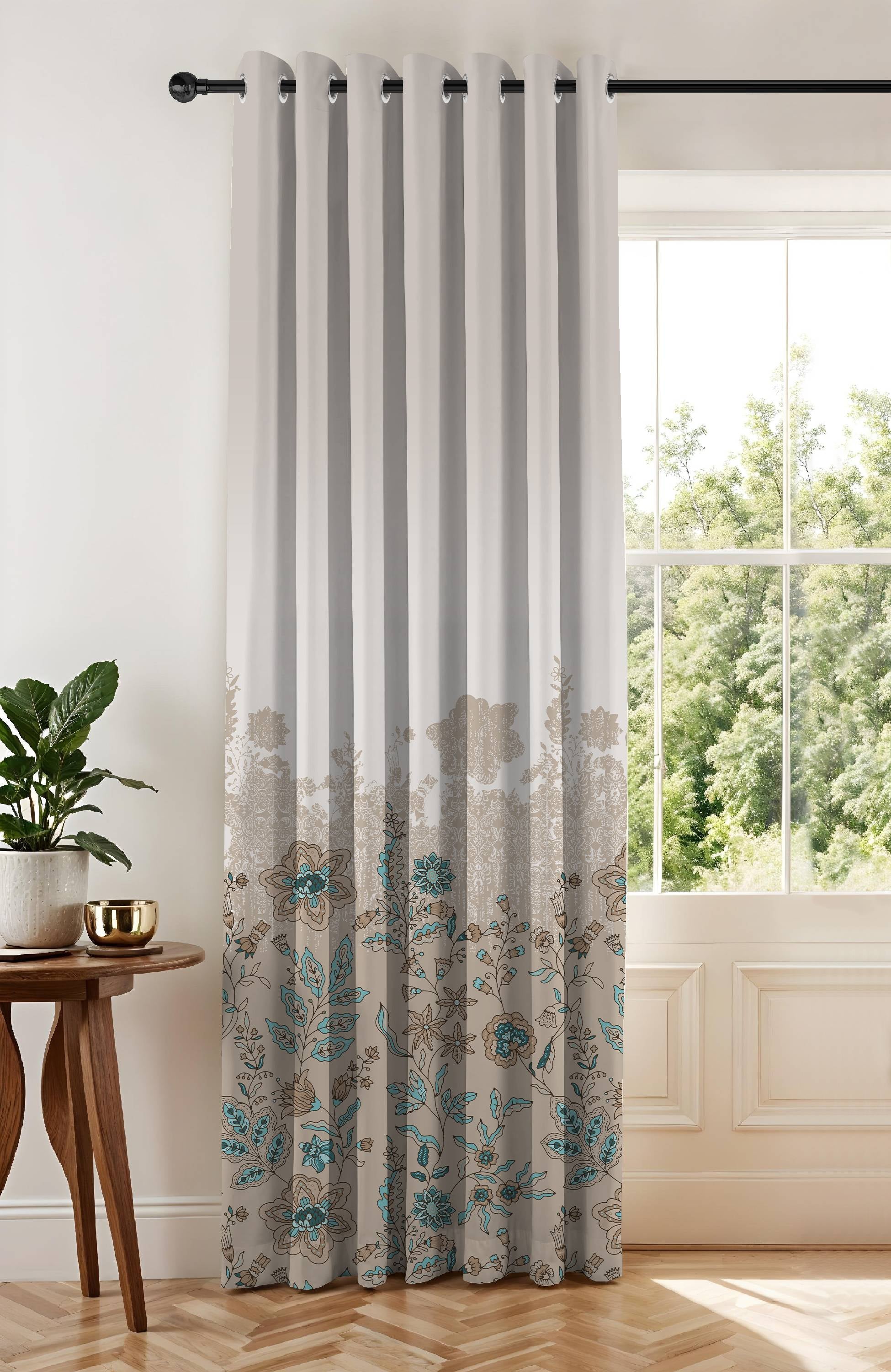 ELARA MASHROOM PRINTED ROOM DARKENING CURTAIN