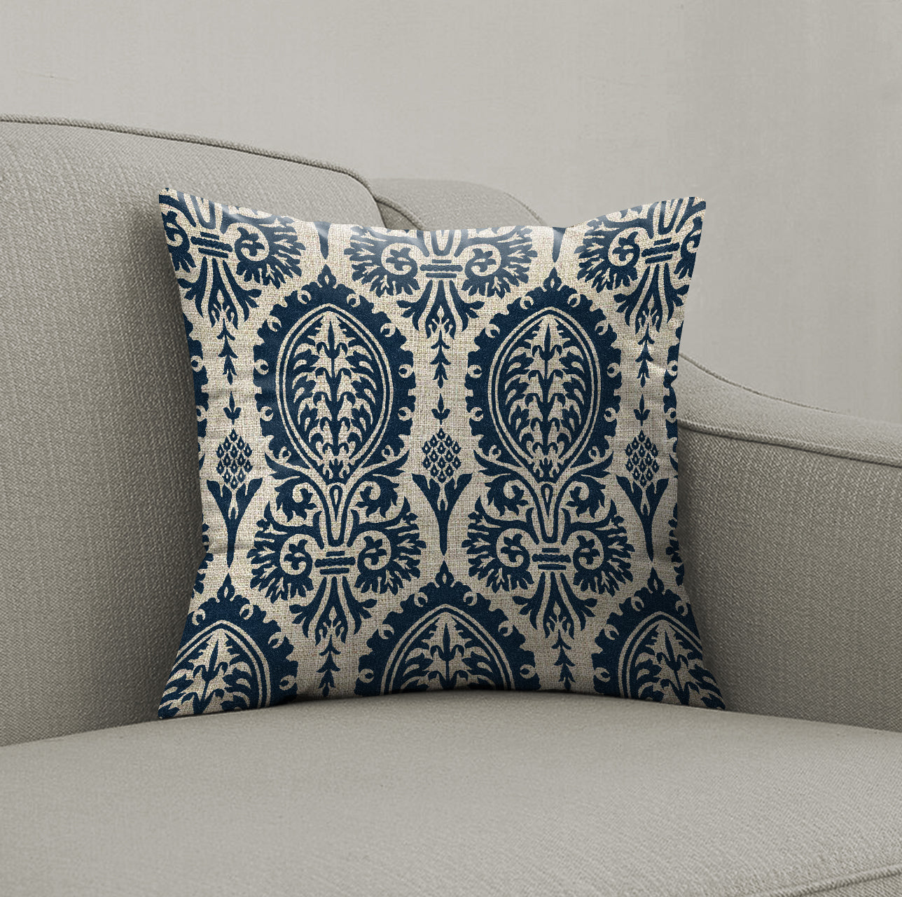MANCHESTER MIDNIGHT BLUE DIGITAL PRINTED CUSHION COVER (Pack of 2)