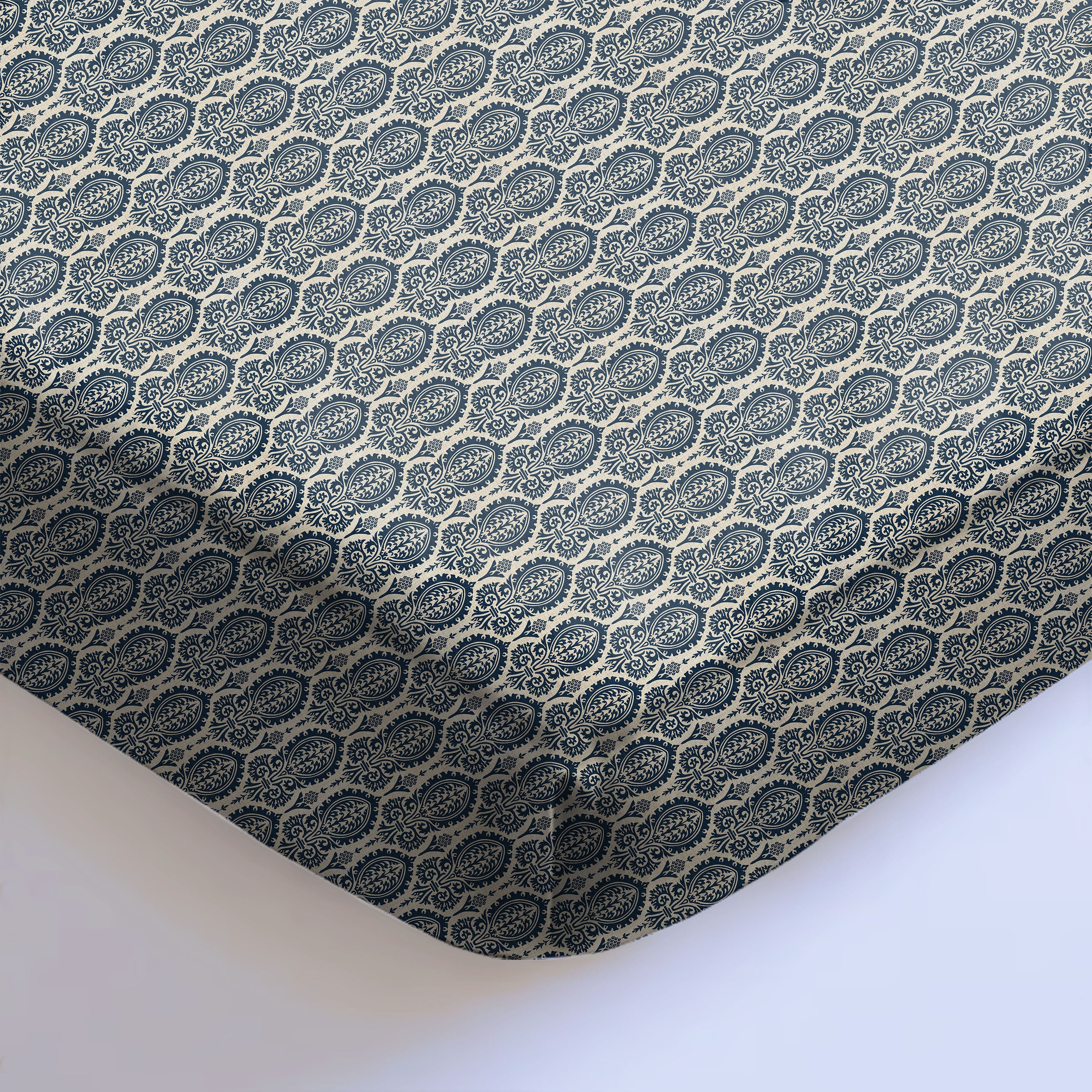 Manchester Midnight Blue Bedcover for Double Bed with 2 Pillow Covers King Size (104" X 90")