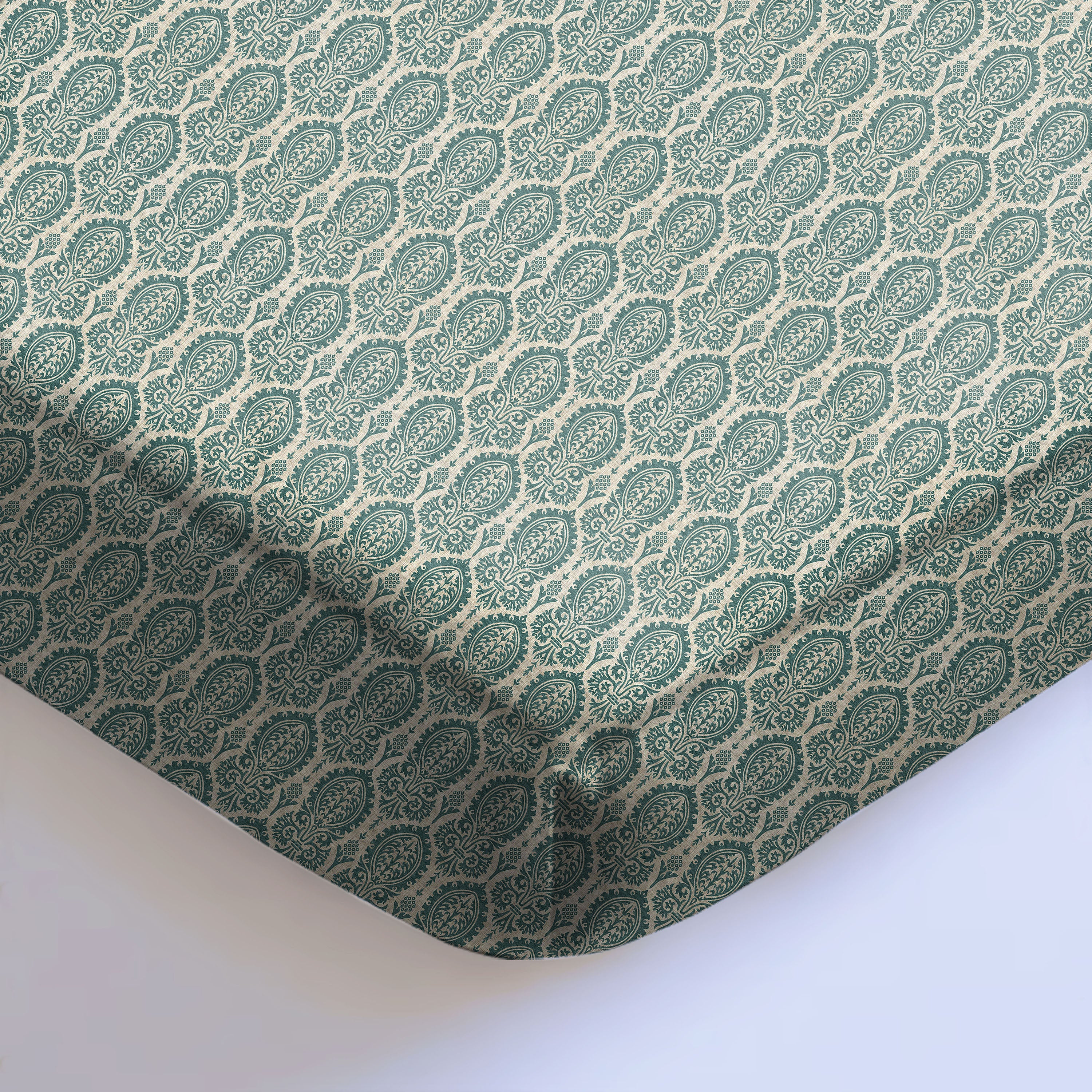 Manchester Mineral Green Bedcover for Double Bed with 2 Pillow Covers King Size (104" X 90")