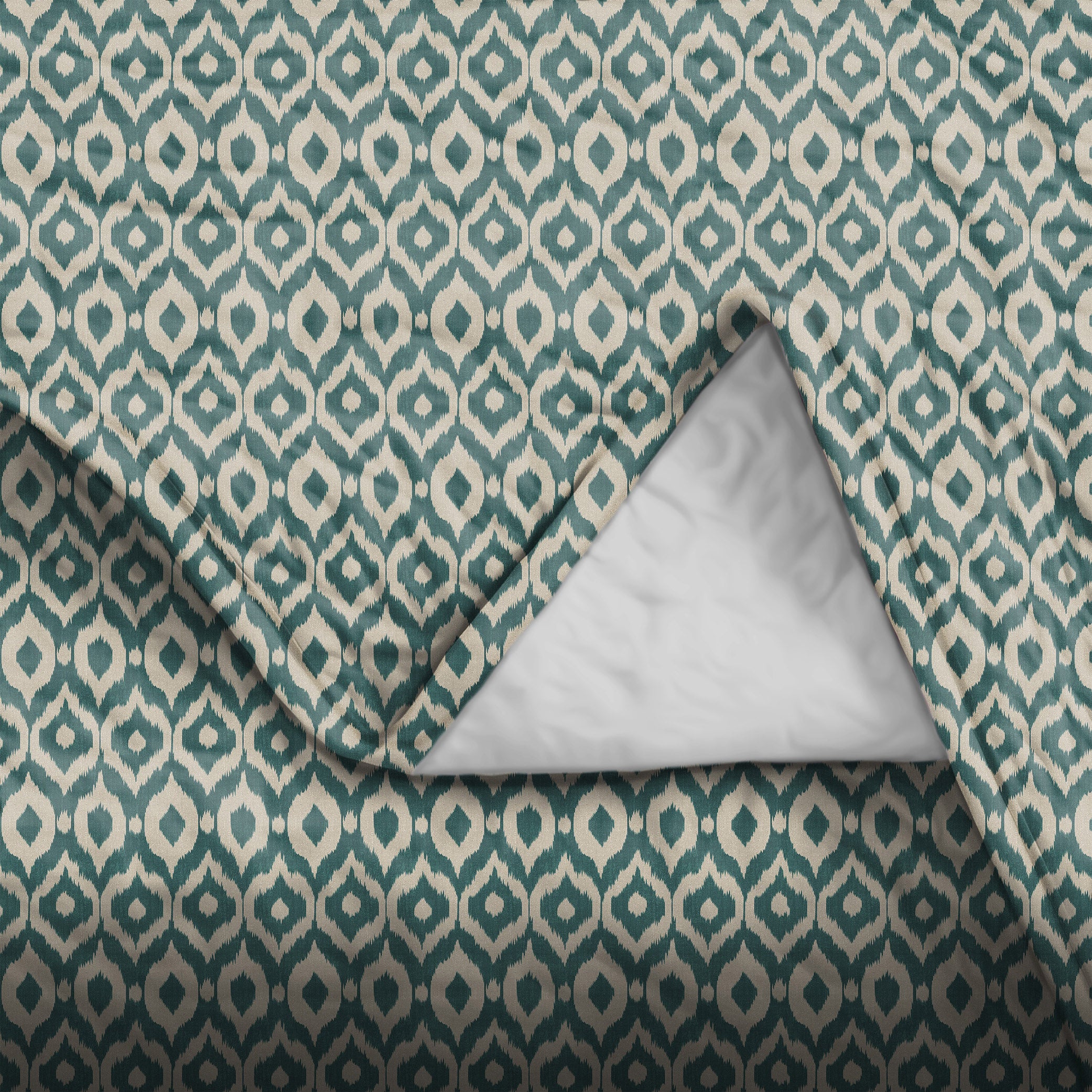 Bedcover Bistre Turquoise for Double Bed with 2 Pillow Covers King Size (104" X 90")