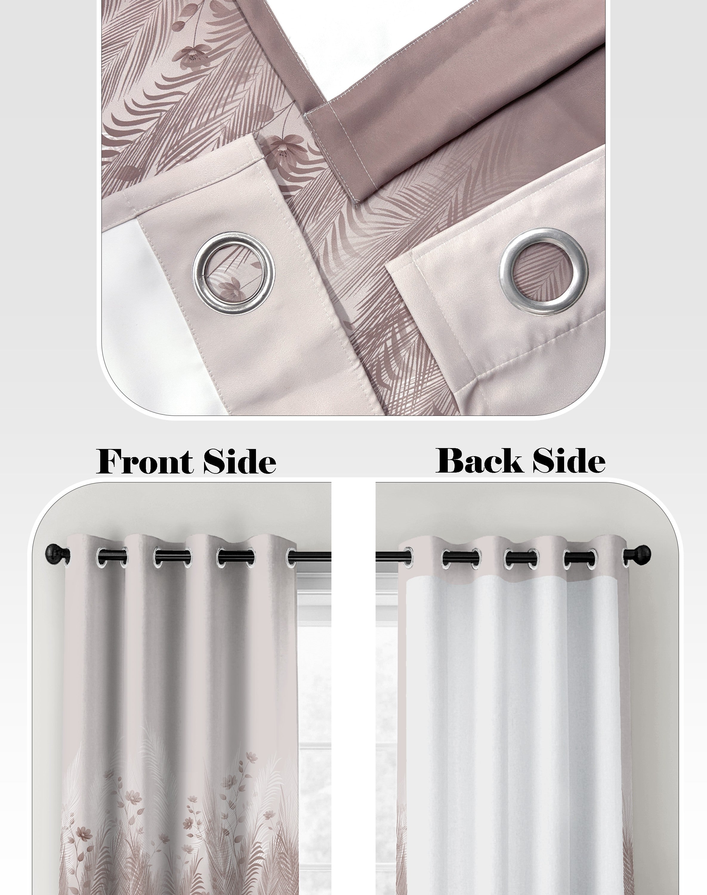 PASTORA MINK PRINTED ROOM DARKENING CURTAIN