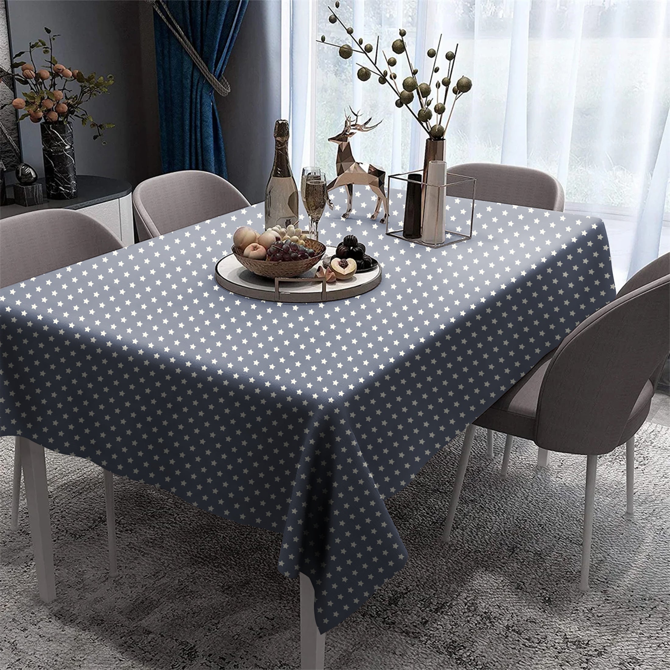 SPRING GALLERY STAR Mist Blue Table Cloth