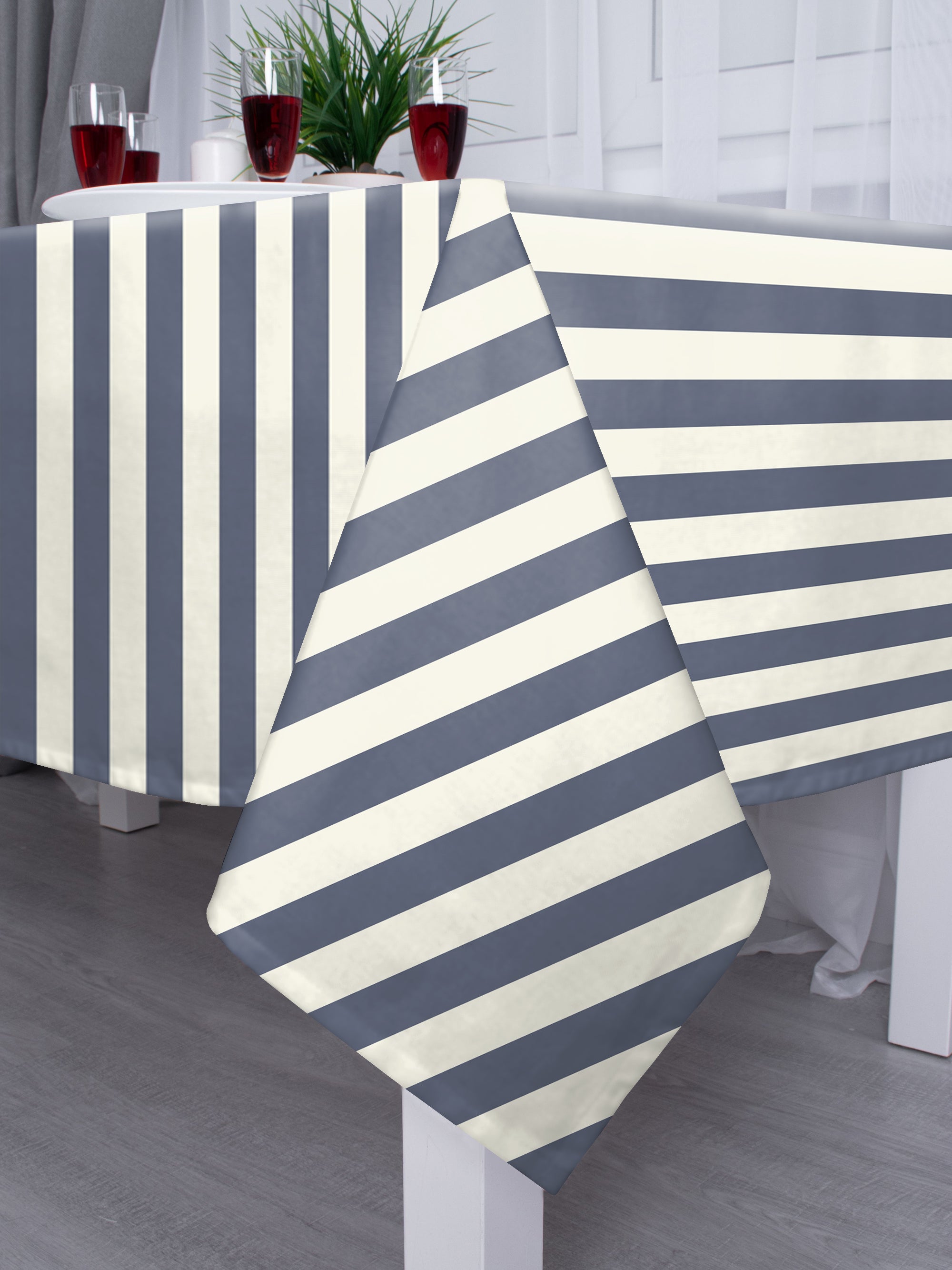 SPRING GALLERY BIG STRIPE Mist Blue Table Cloth