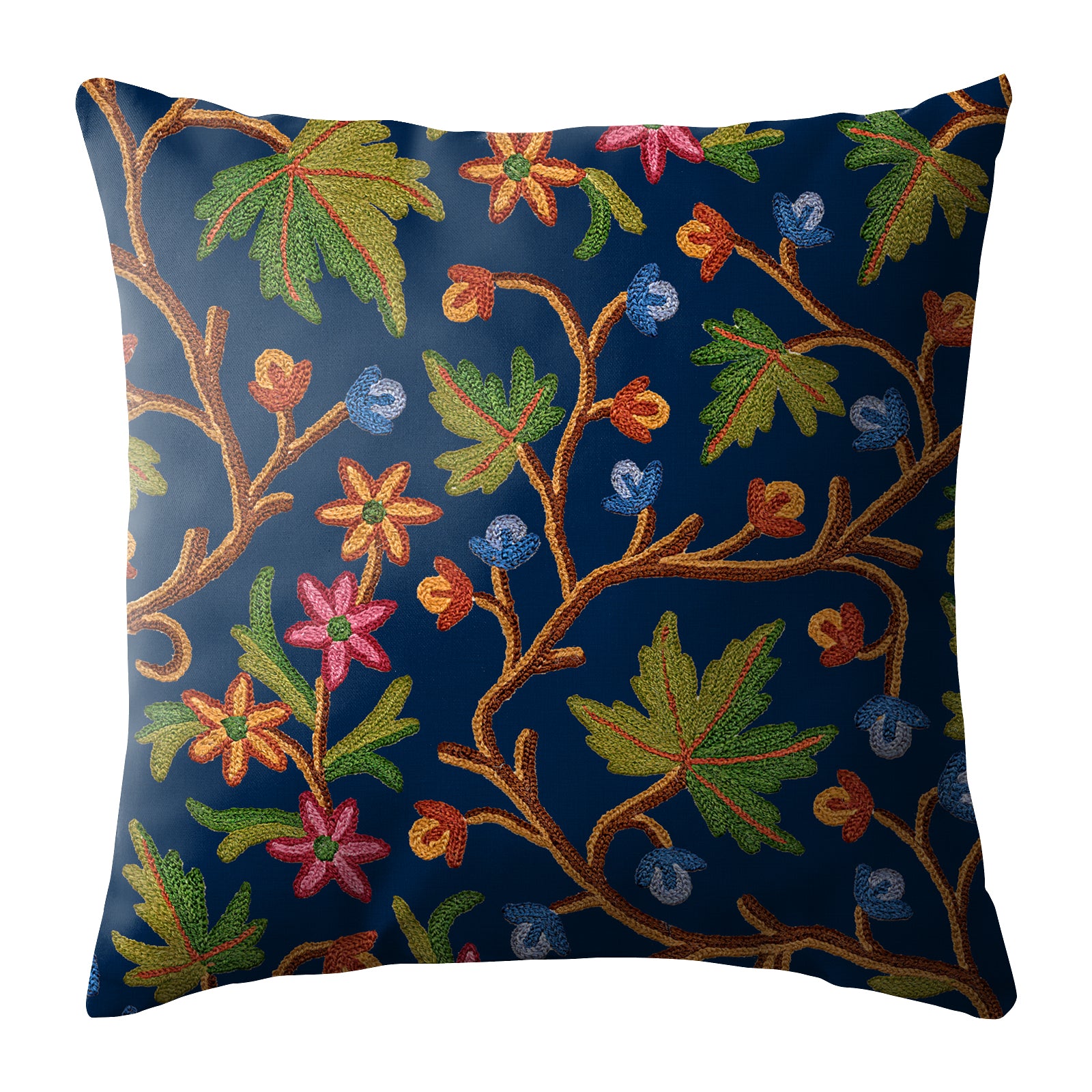 VAROSKI KASHMIRI NAVY DIGITAL PRINTED CUSHION COVER (Pack of 2)