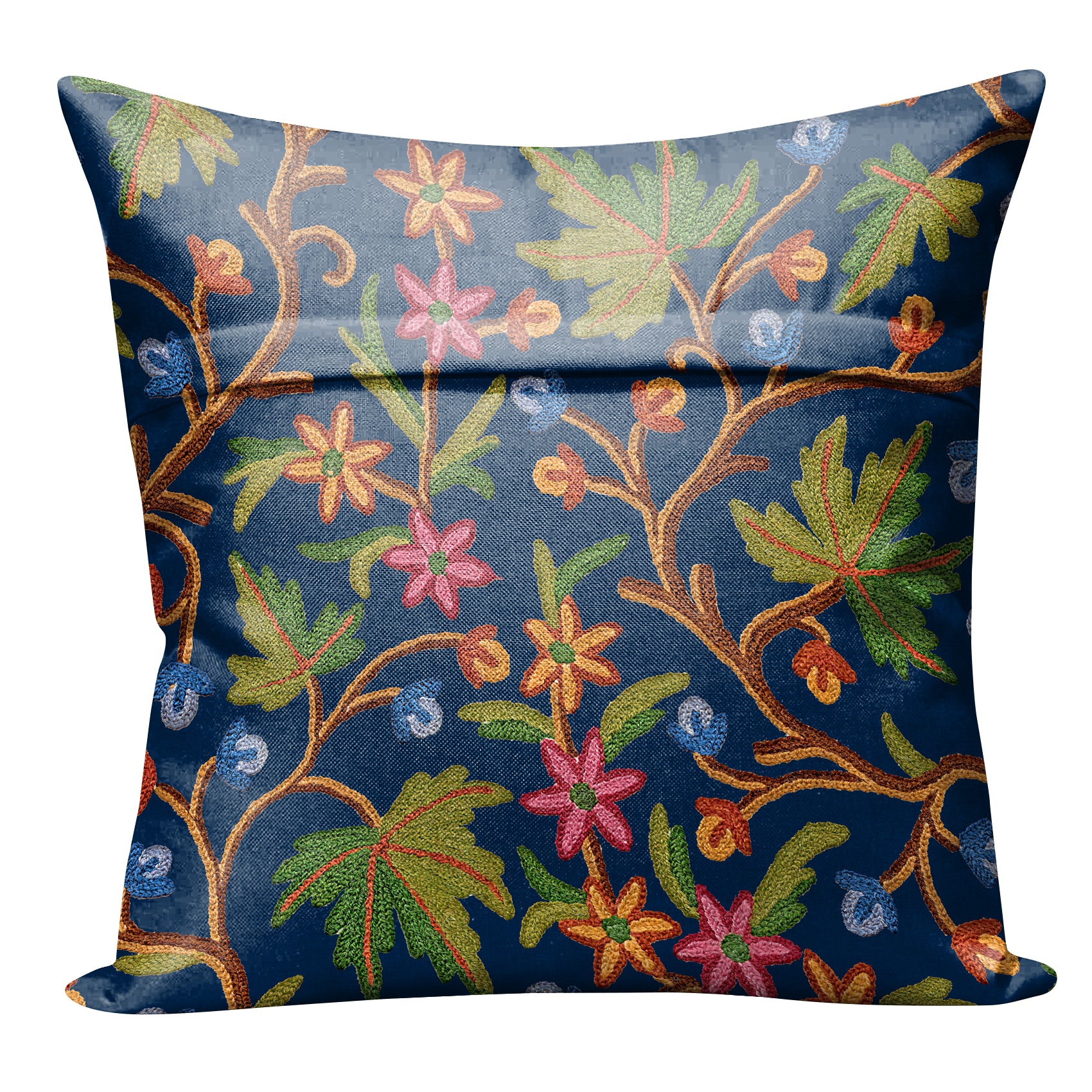 VAROSKI KASHMIRI NAVY DIGITAL PRINTED CUSHION COVER (Pack of 2)