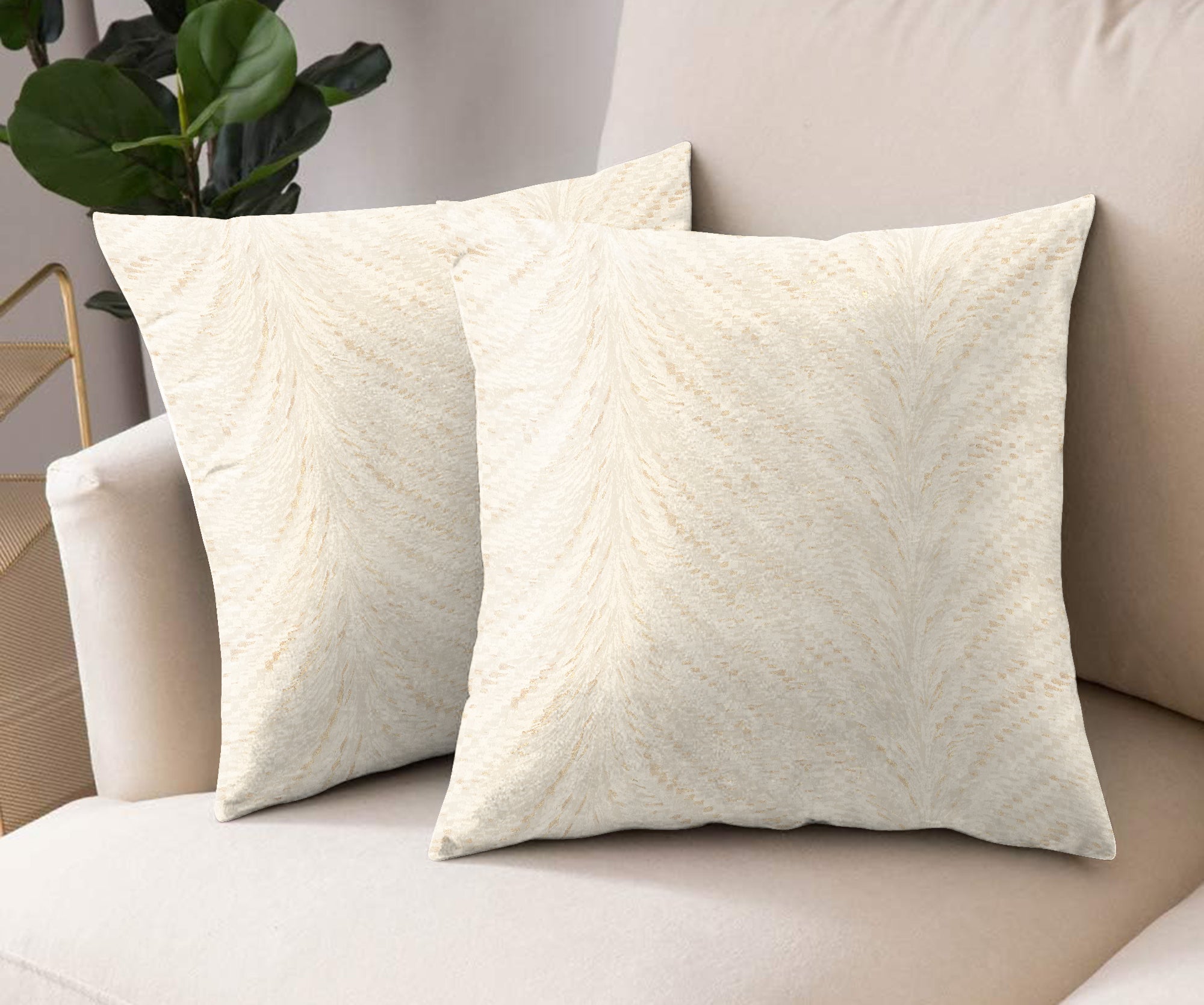 LUXOR NATURAL DIGITAL PRINTED CUSHION COVER (Pack of 2)