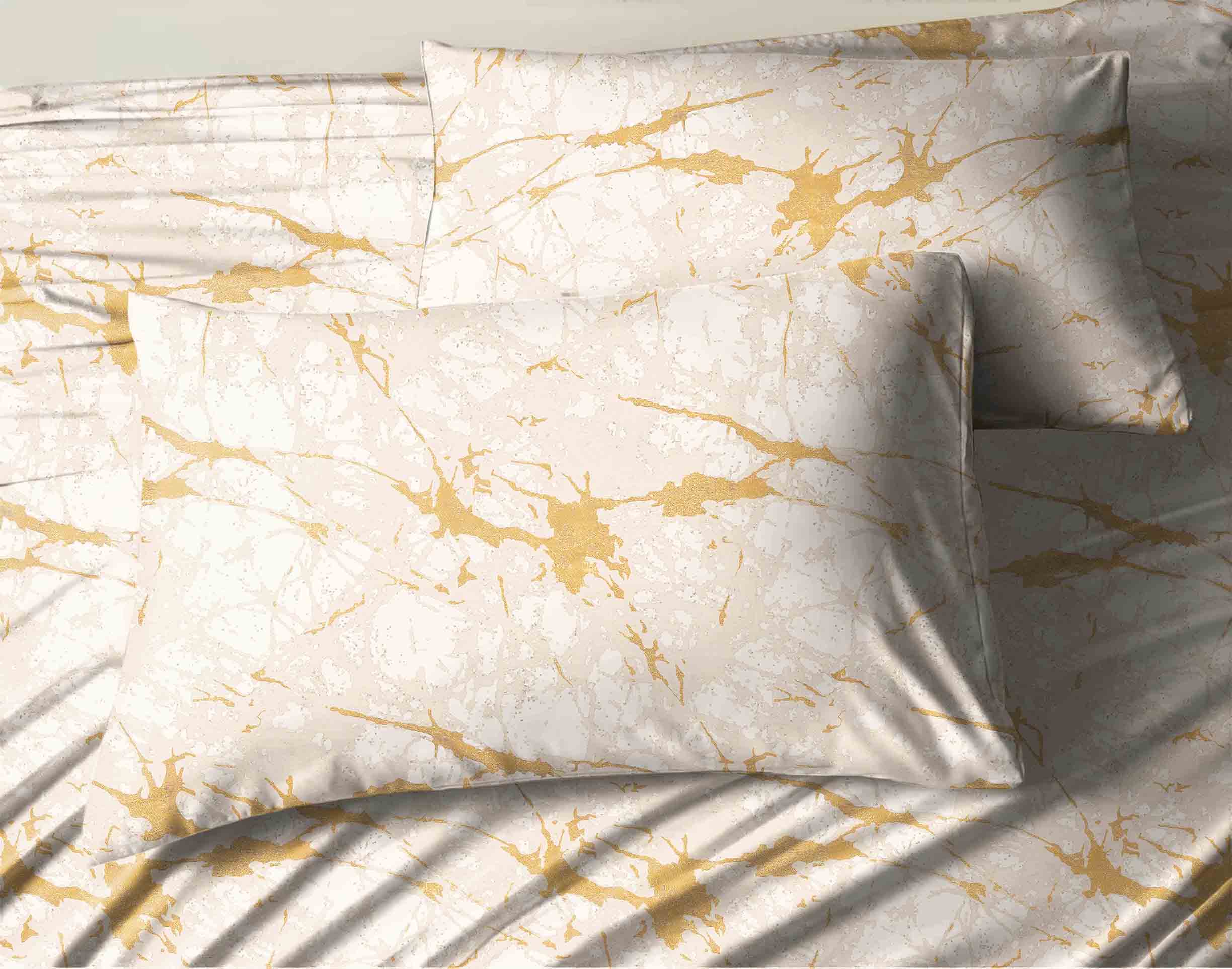 LAVA NATURAL BEDSHEET FOR DOUBLE BED WITH 2 PILLOWCOVERS KING SIZE (104" X 90")