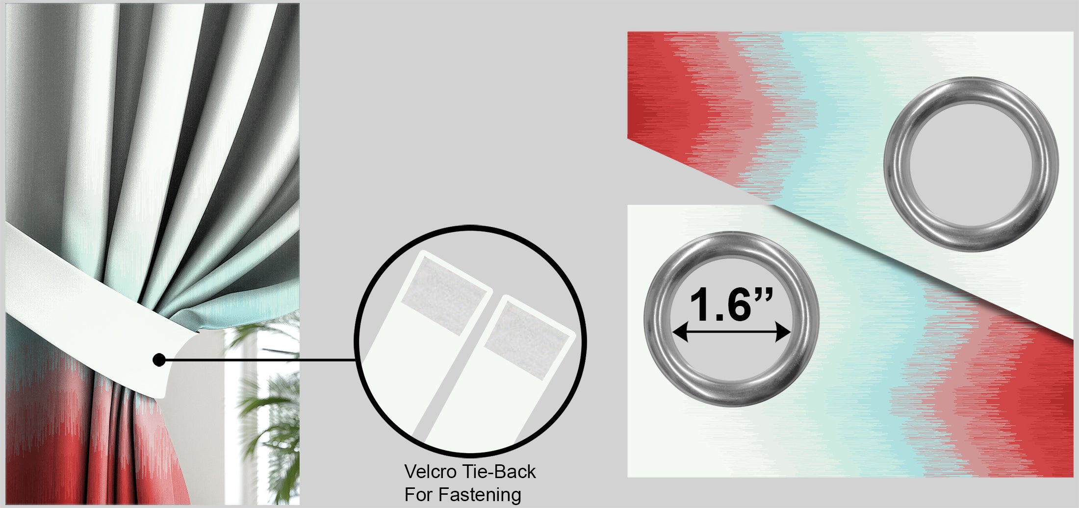 KUDO ORANGE PRINTED BLACKOUT CURTAIN