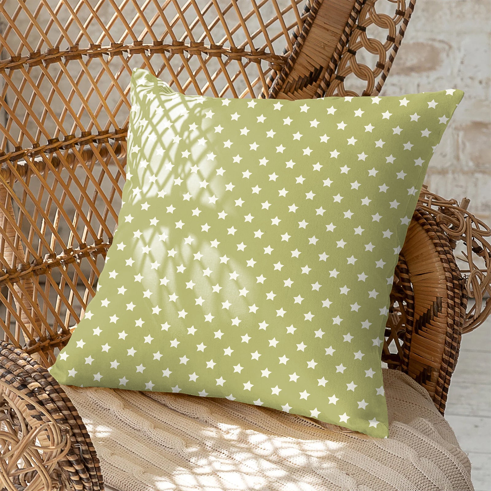 Spring Gallery Olive Green Digital Printed Cushion Cover (Pack of 2)