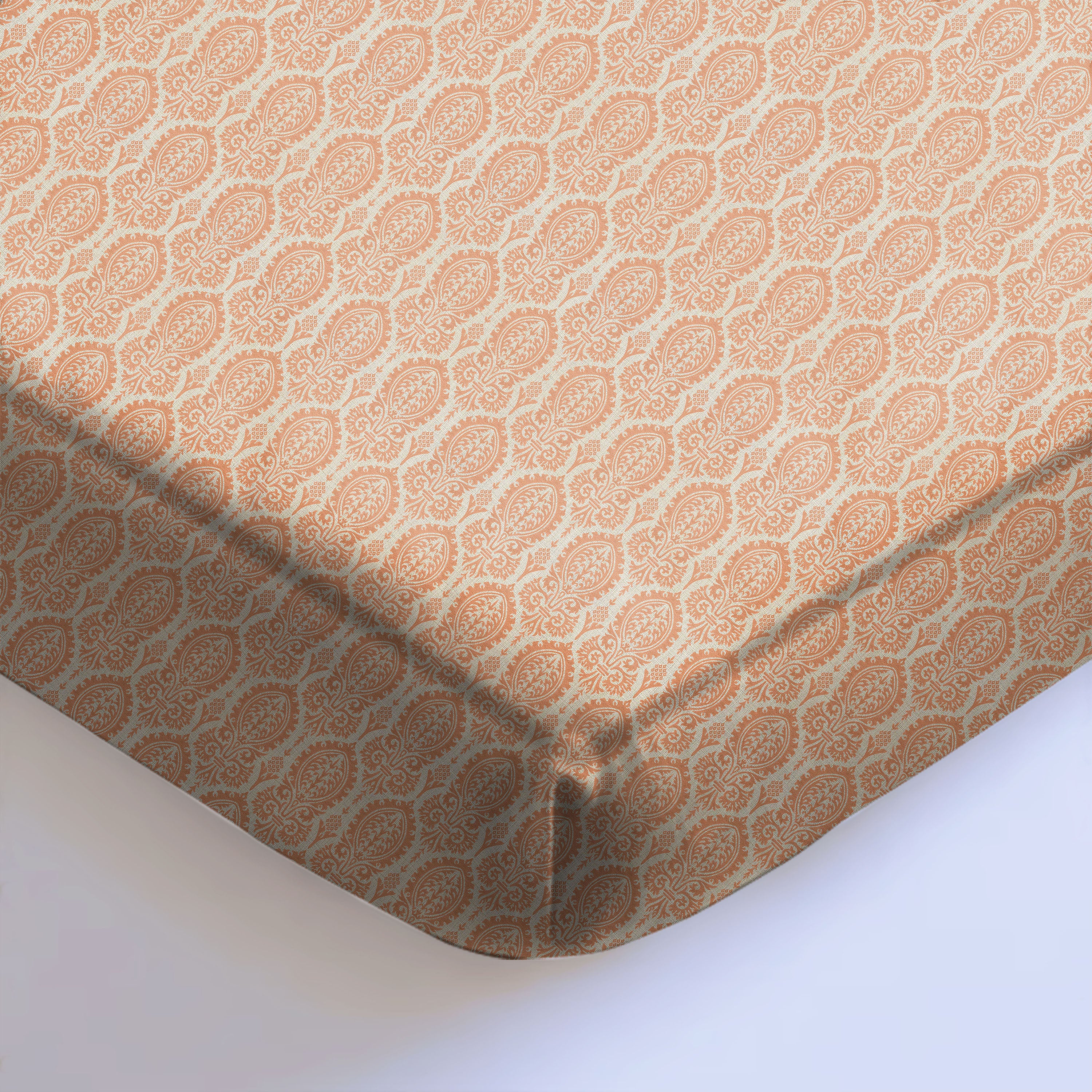 Manchester Orange Bedcover for Double Bed with 2 Pillow Covers King Size (104" X 90")