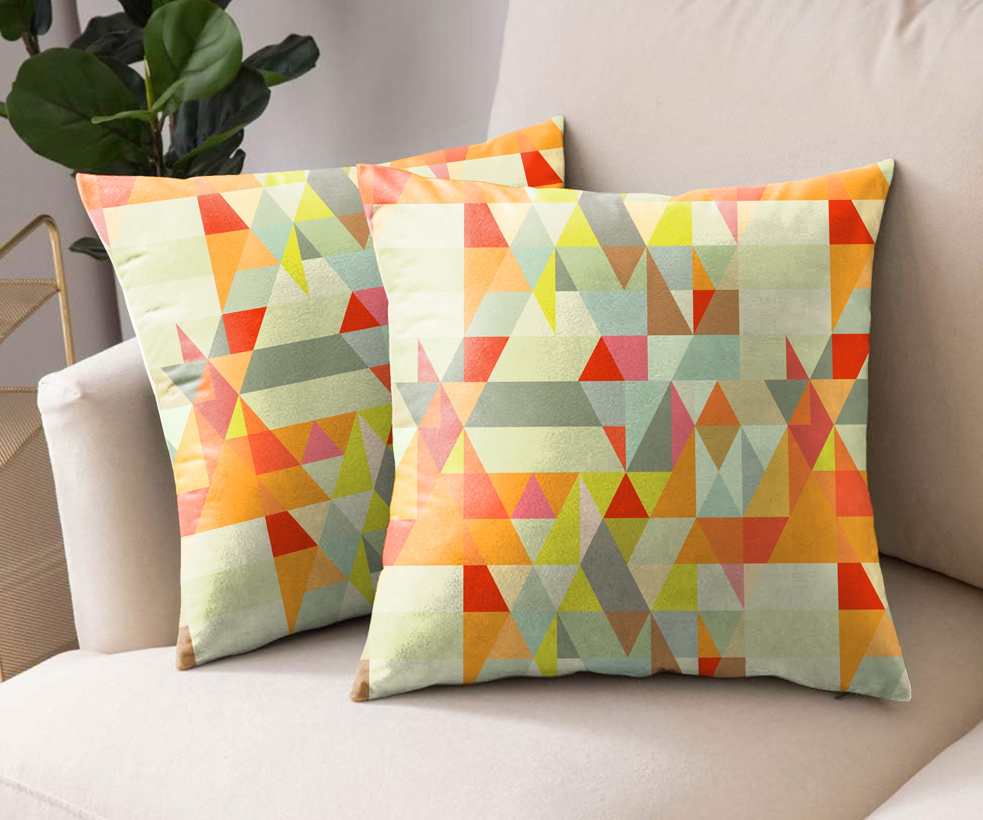 RUGA ORENGE (16X16 INCH) DIGITAL PRINTED CUSHION COVER