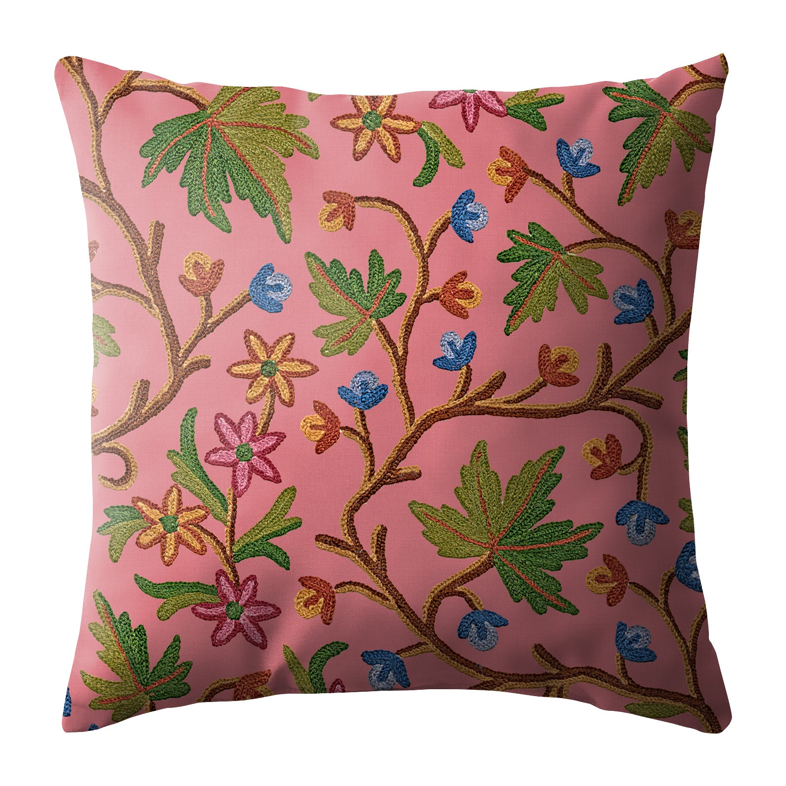 VAROSKI KASHMIRI PINK DIGITAL PRINTED CUSHION COVER (Pack of 2)