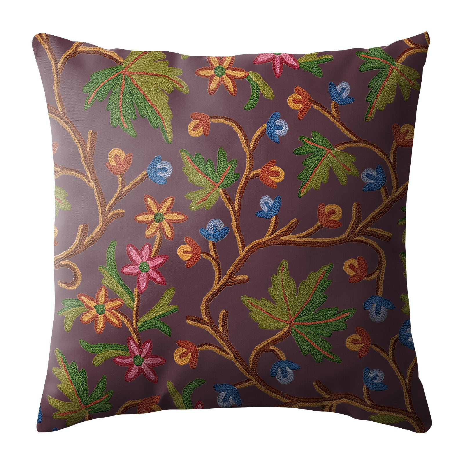 VAROSKI KASHMIRI PURPLE DIGITAL PRINTED CUSHION COVER (Pack of 2)