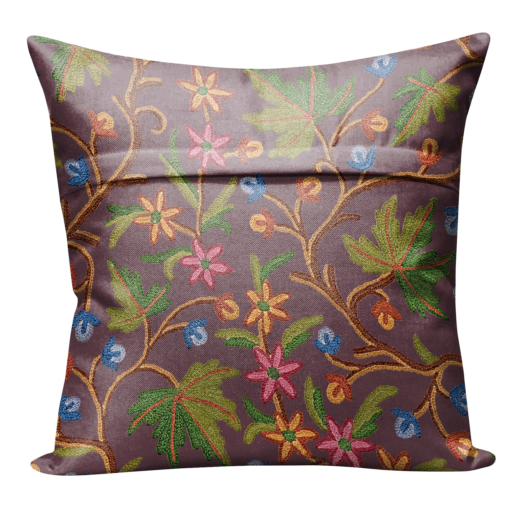VAROSKI KASHMIRI PURPLE DIGITAL PRINTED CUSHION COVER (Pack of 2)