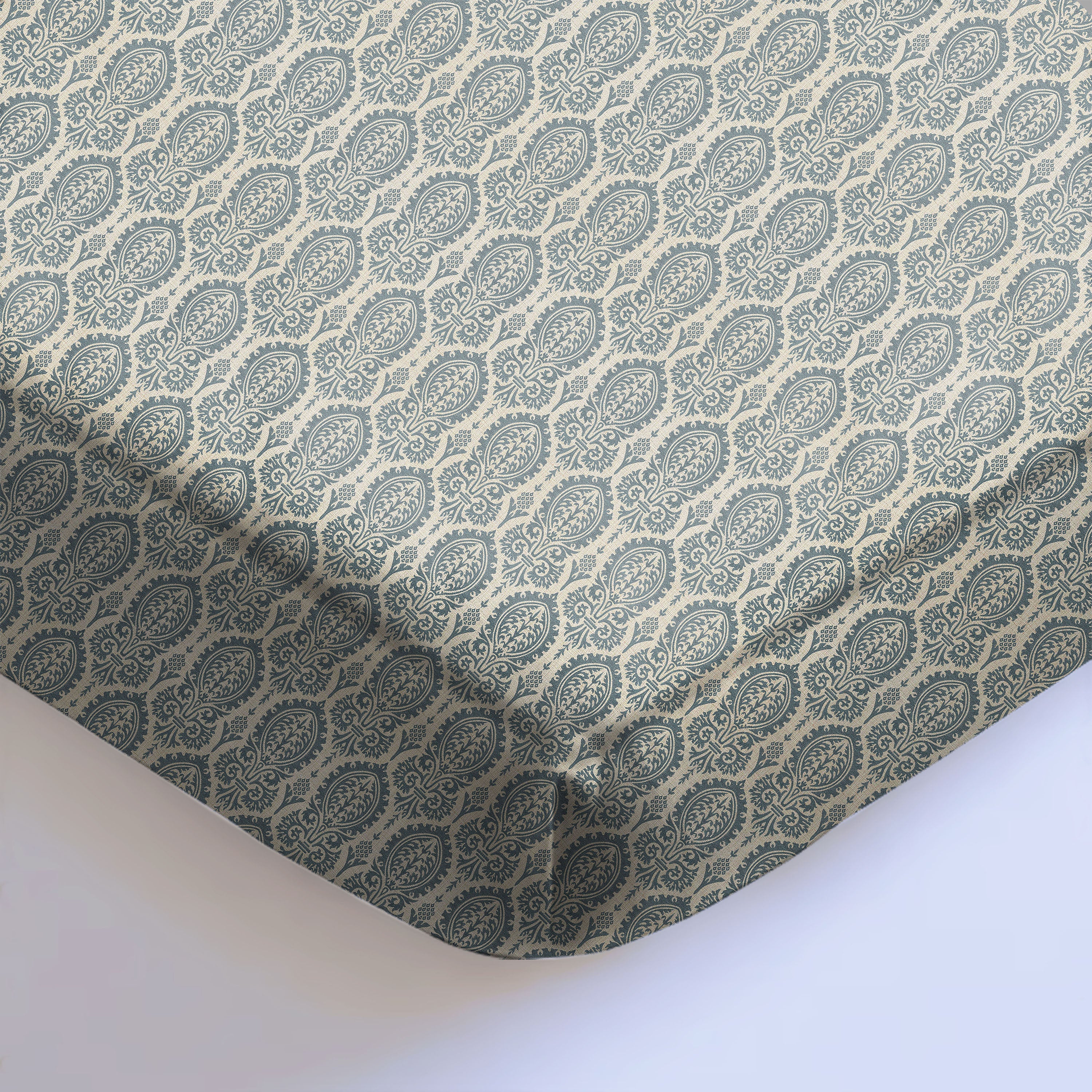 Manchester Pale Sky Bedcover for Double Bed with 2 Pillow Covers King Size (104" X 90")