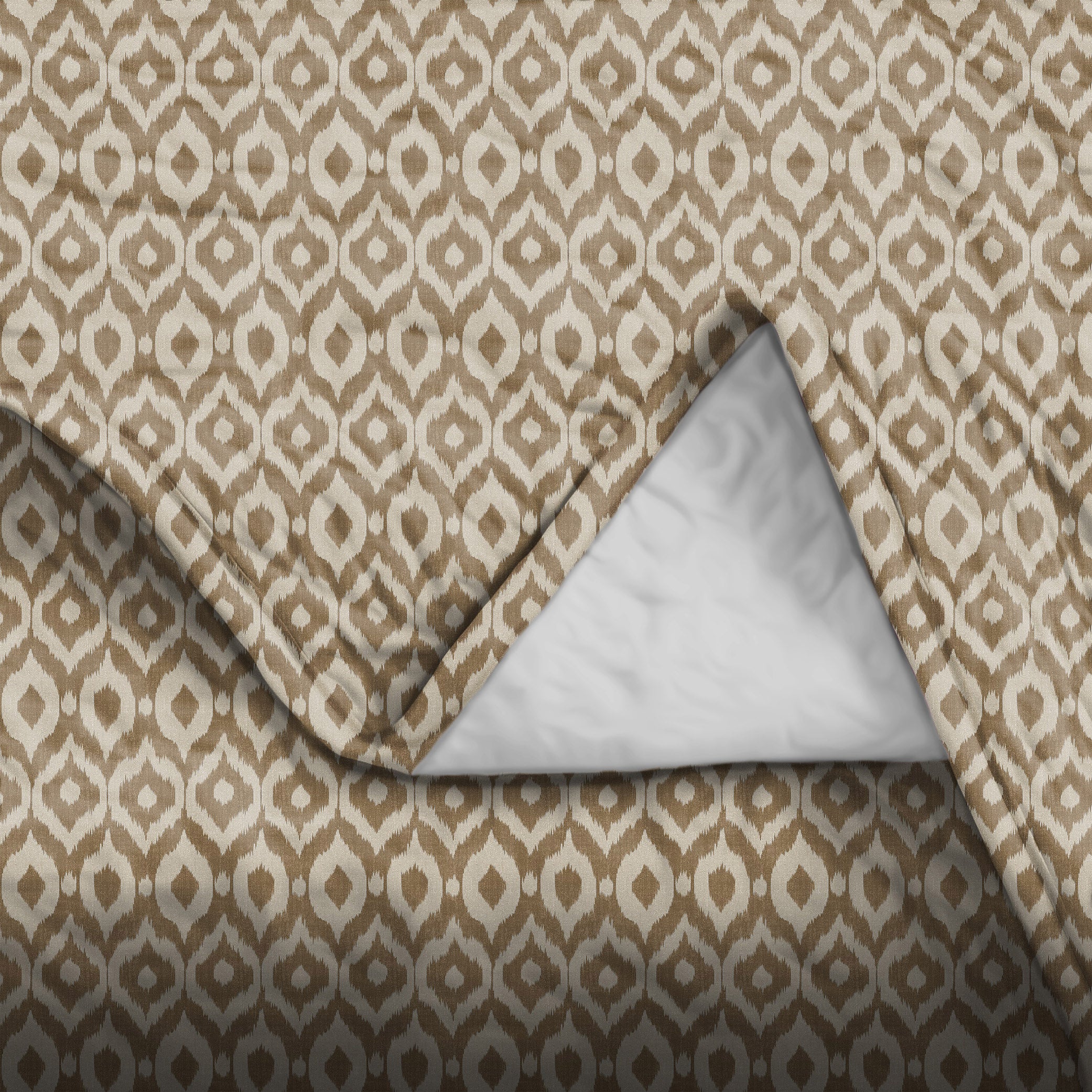 Bedcover Bistre Light Brown for Double Bed with 2 Pillow Covers King Size (104" X 90")