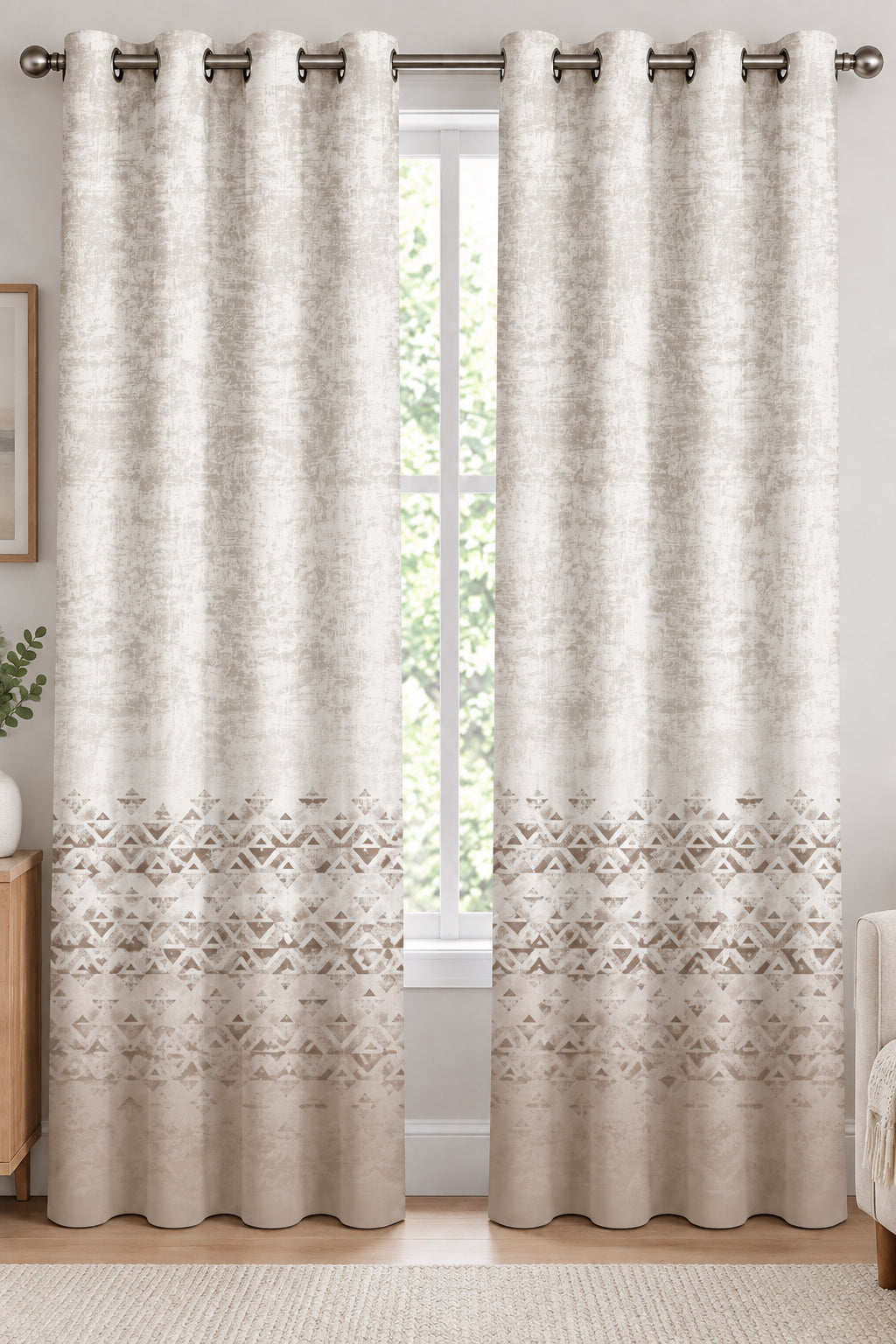SIDNEY COFFEE PRINTED CURTAIN