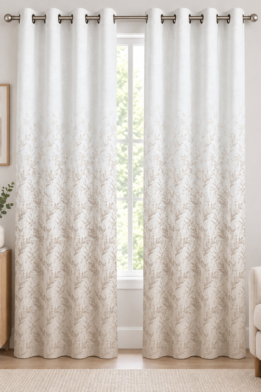 PENTICTON YELLOW PRINTED CURTAIN
