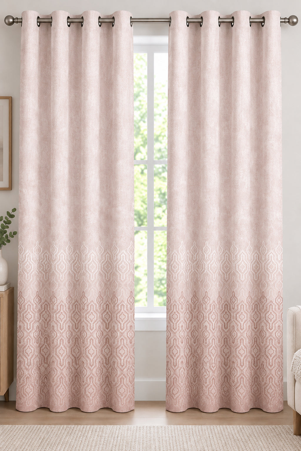 DAWSON PINK PRINTED CURTAIN