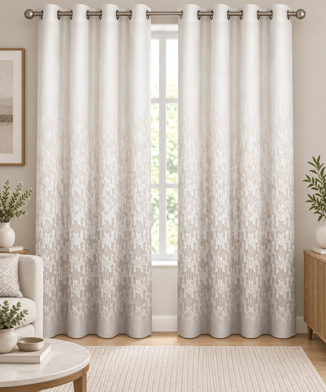 BRANDON COFFEE PRINTED CURTAIN