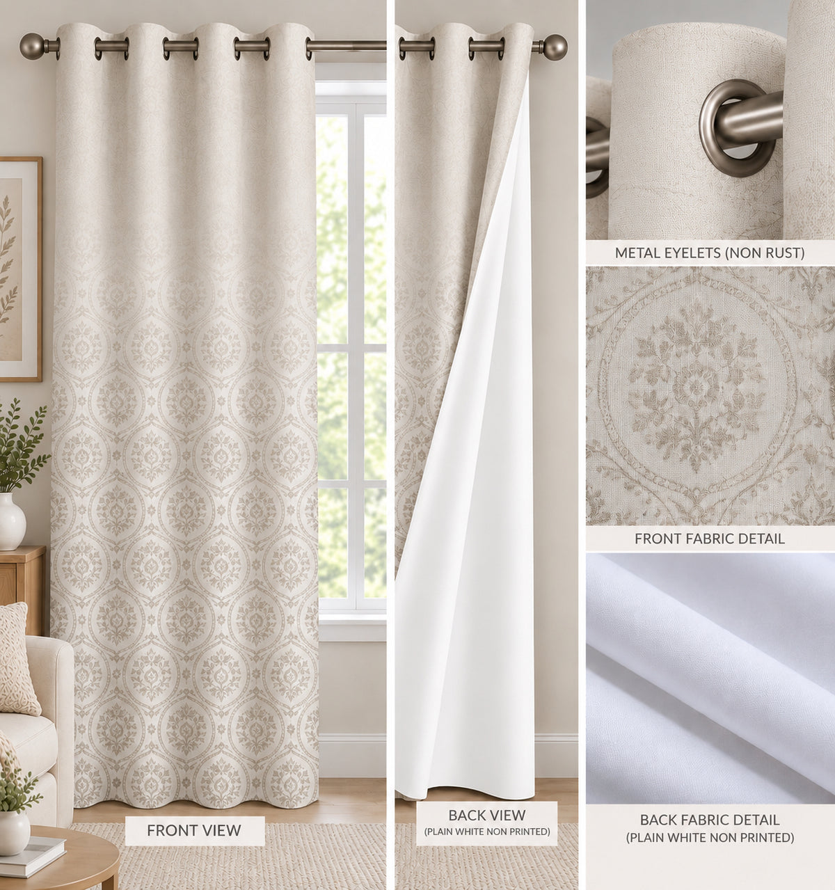 CANMORE COFFEE PRINTED CURTAIN
